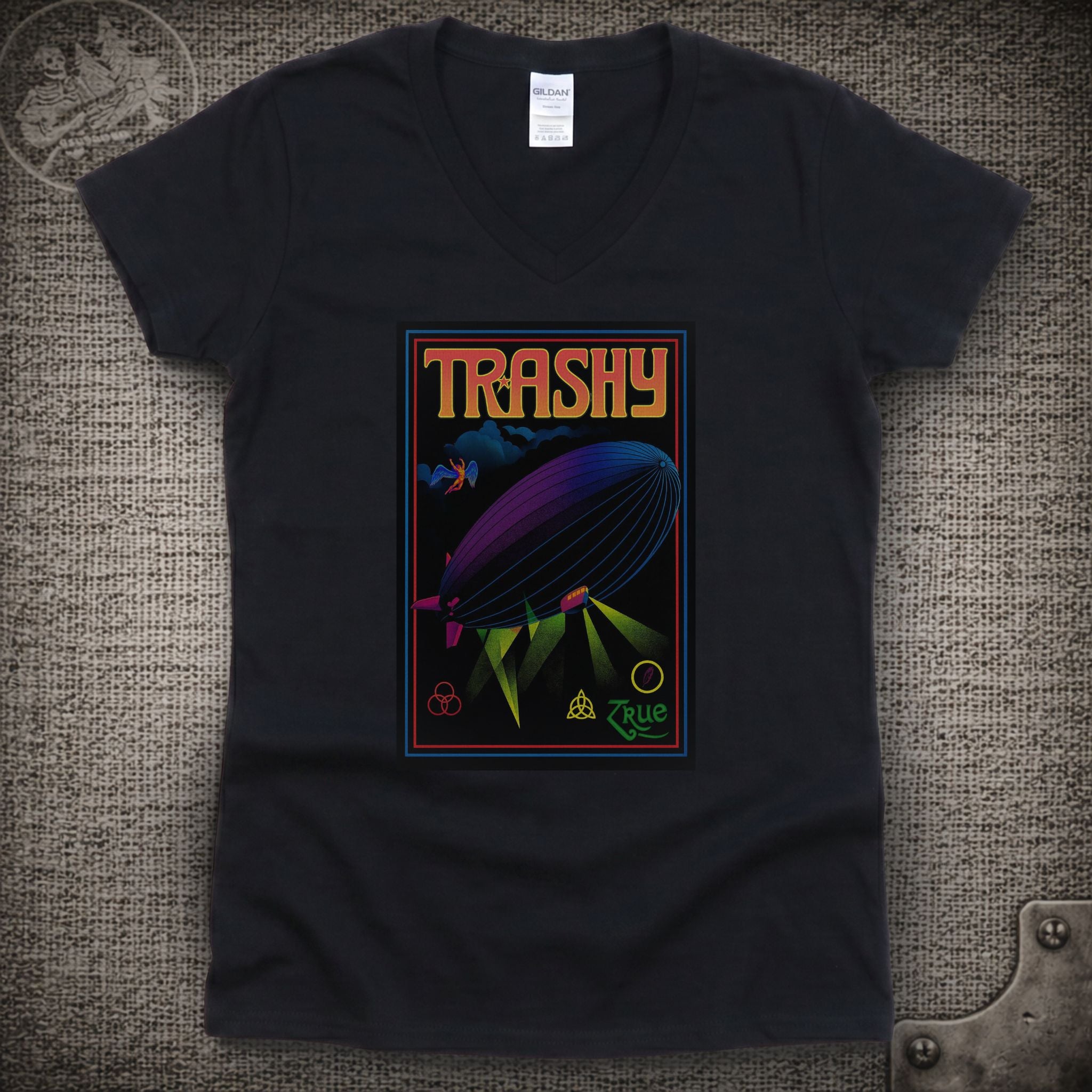 Trashy | Bloodkin | Widespread Panic Shakedown Lot Style Ladies V-Neck Tee