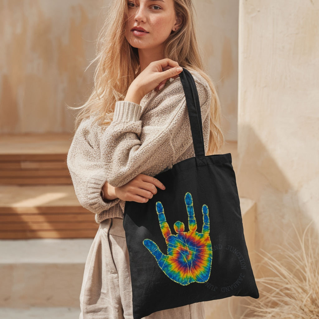 Jerry Garcia Handprint Inspired Shakedown St Tote Bag