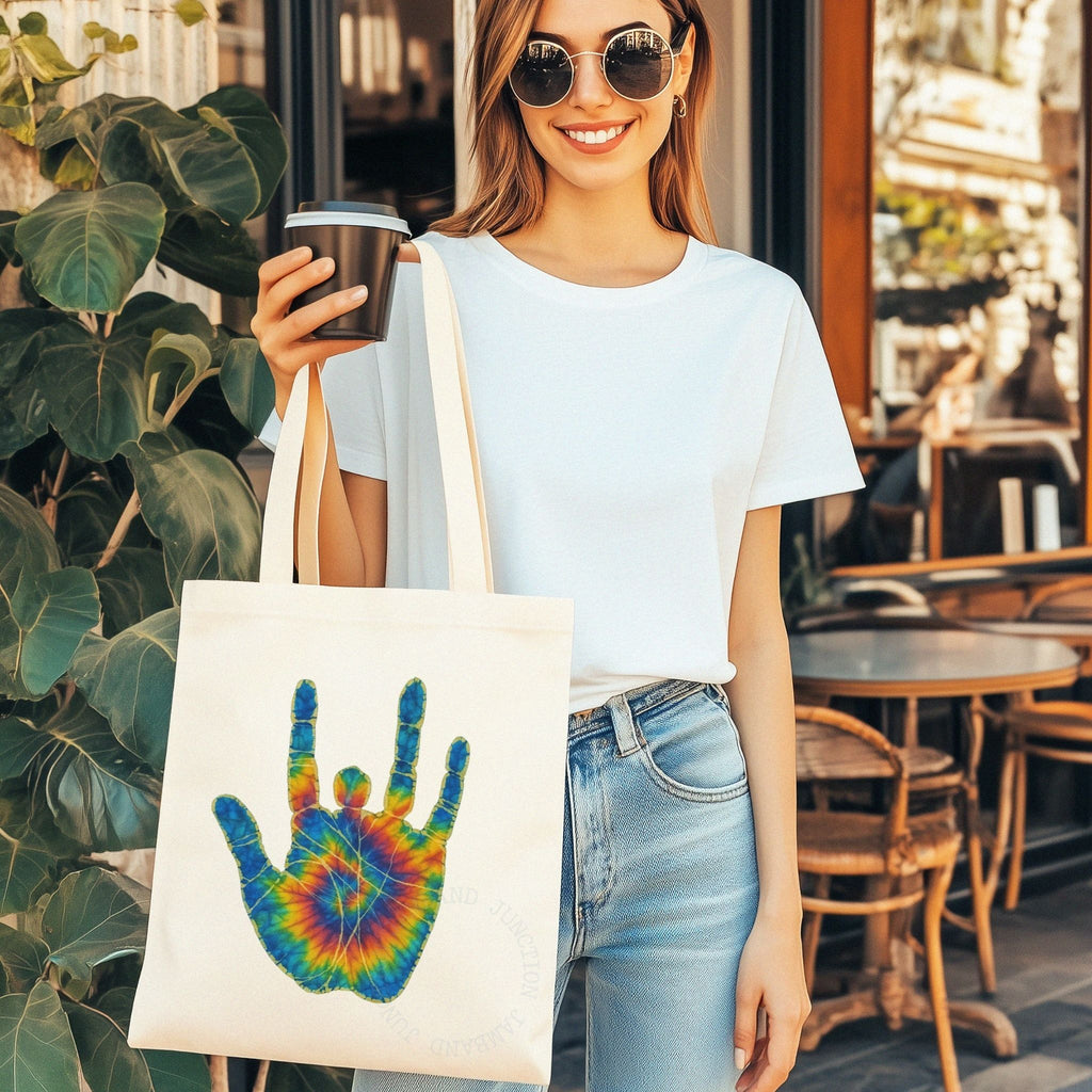 Jerry Garcia Handprint Inspired Shakedown St Tote Bag