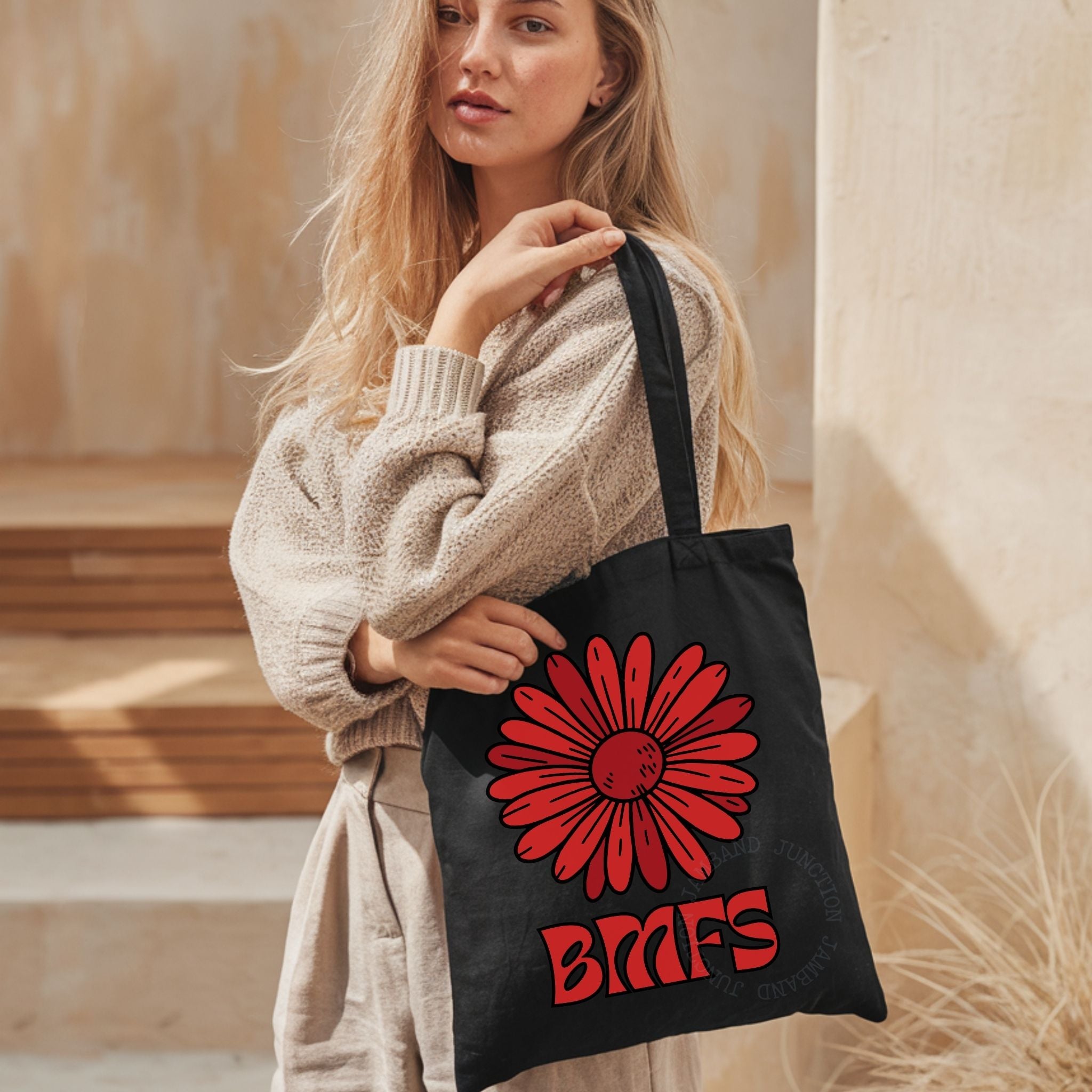 Billy Strings Red Daisy Inspired BMFS Tote Bag