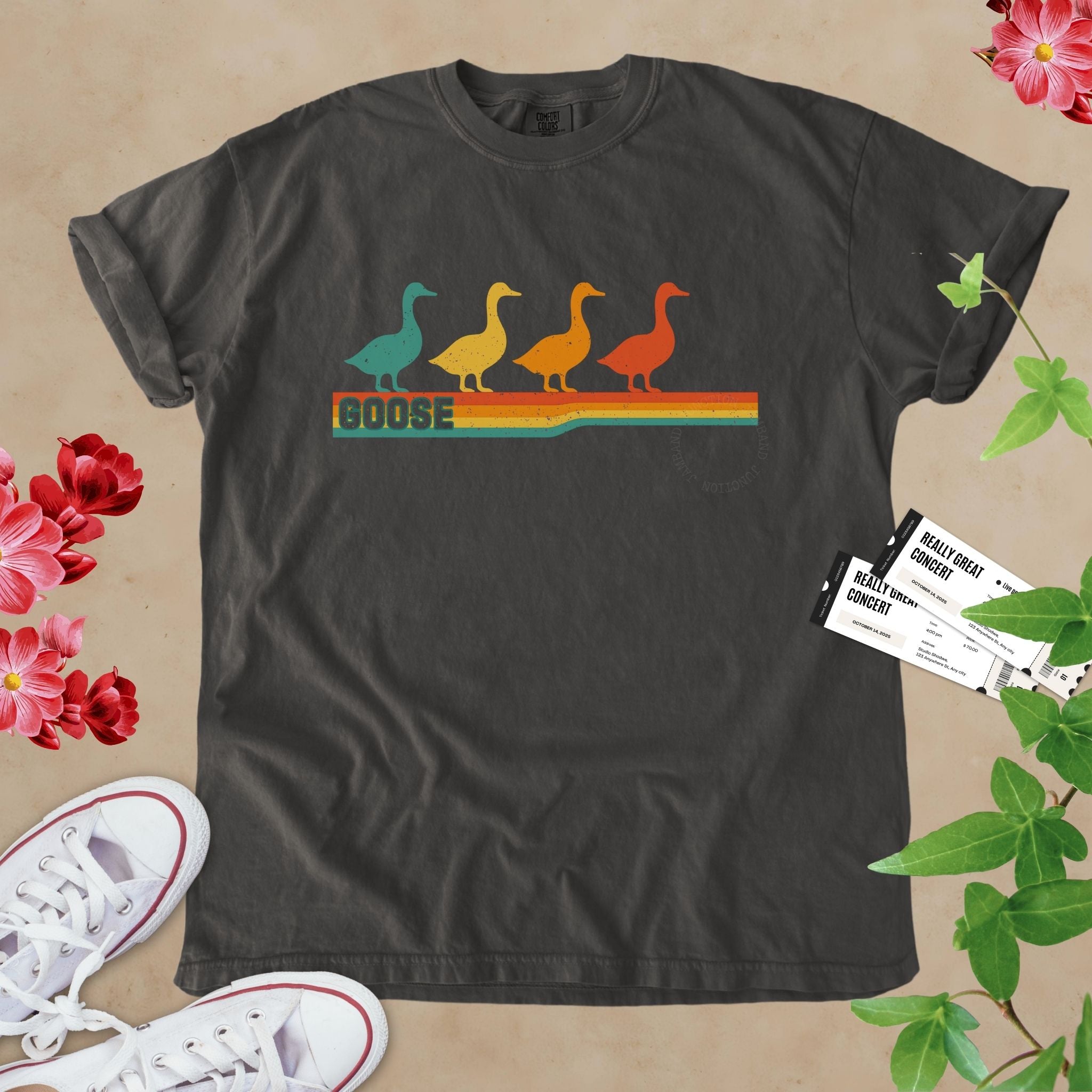 Retro Geese | Goose Inspired Shakedown Style T-Shirt