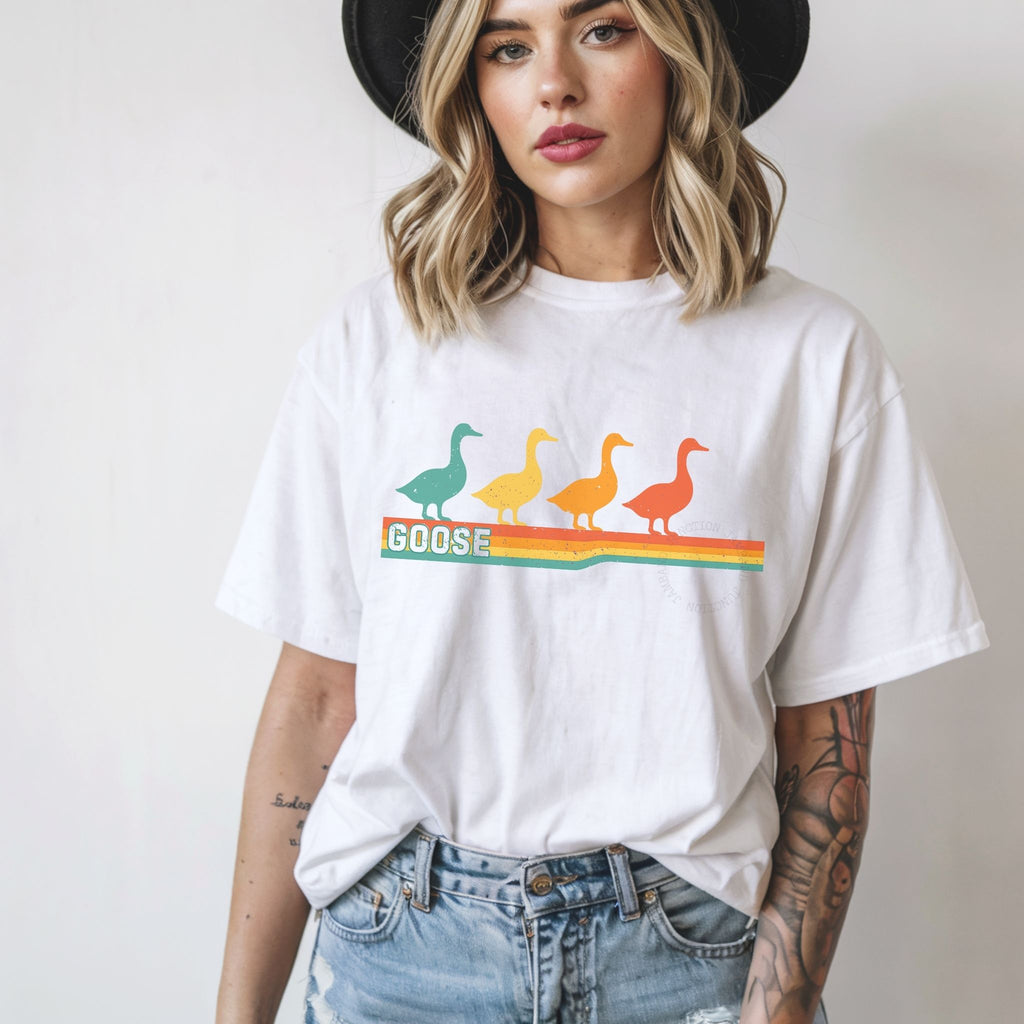 Retro Geese | Goose Inspired Shakedown Style T-Shirt