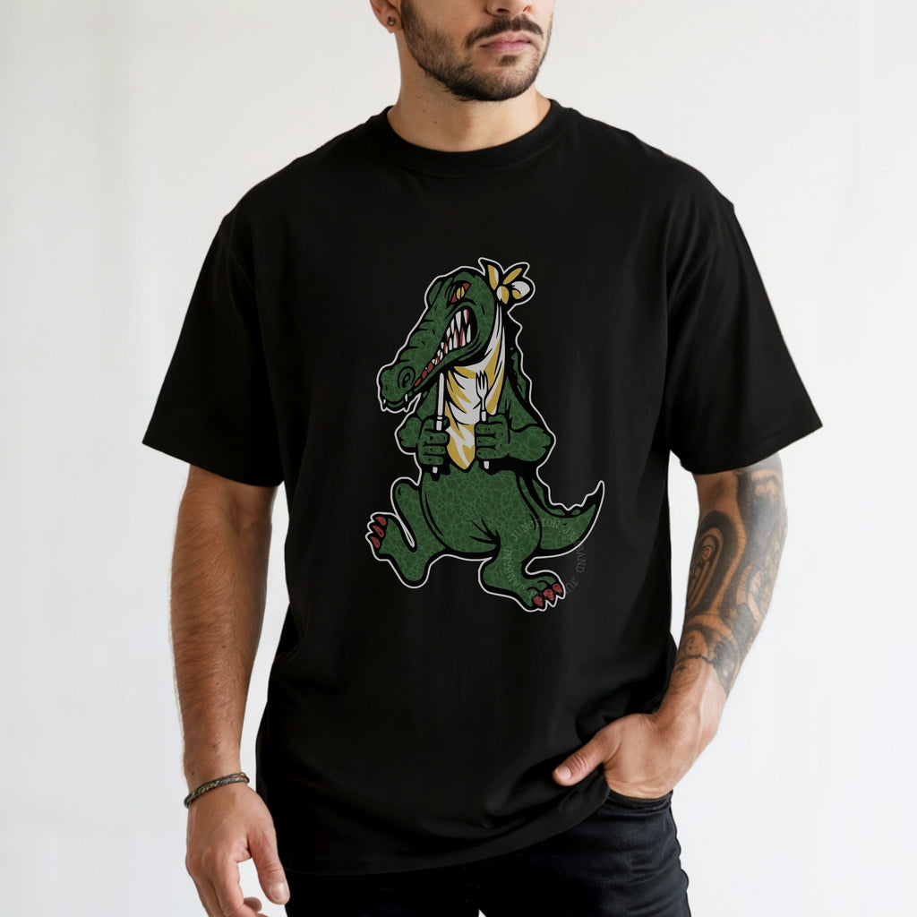 Vintage Alligator guitar artwork t-shirt for Deadheads and jamband fans