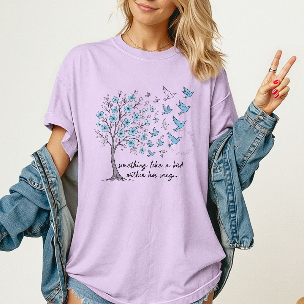Birdsong artwork t-shirt in Shakedown street style
