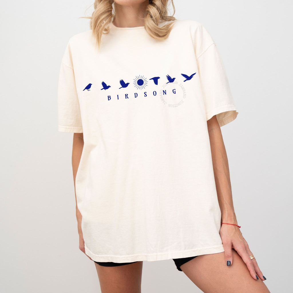 Birdphases Birdsong design shirt with celestial folk rock style