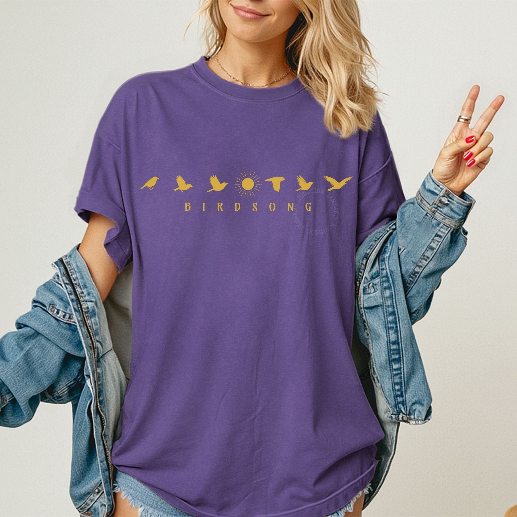 Bird flight pattern vintage style shirt with Shakedown lot energy