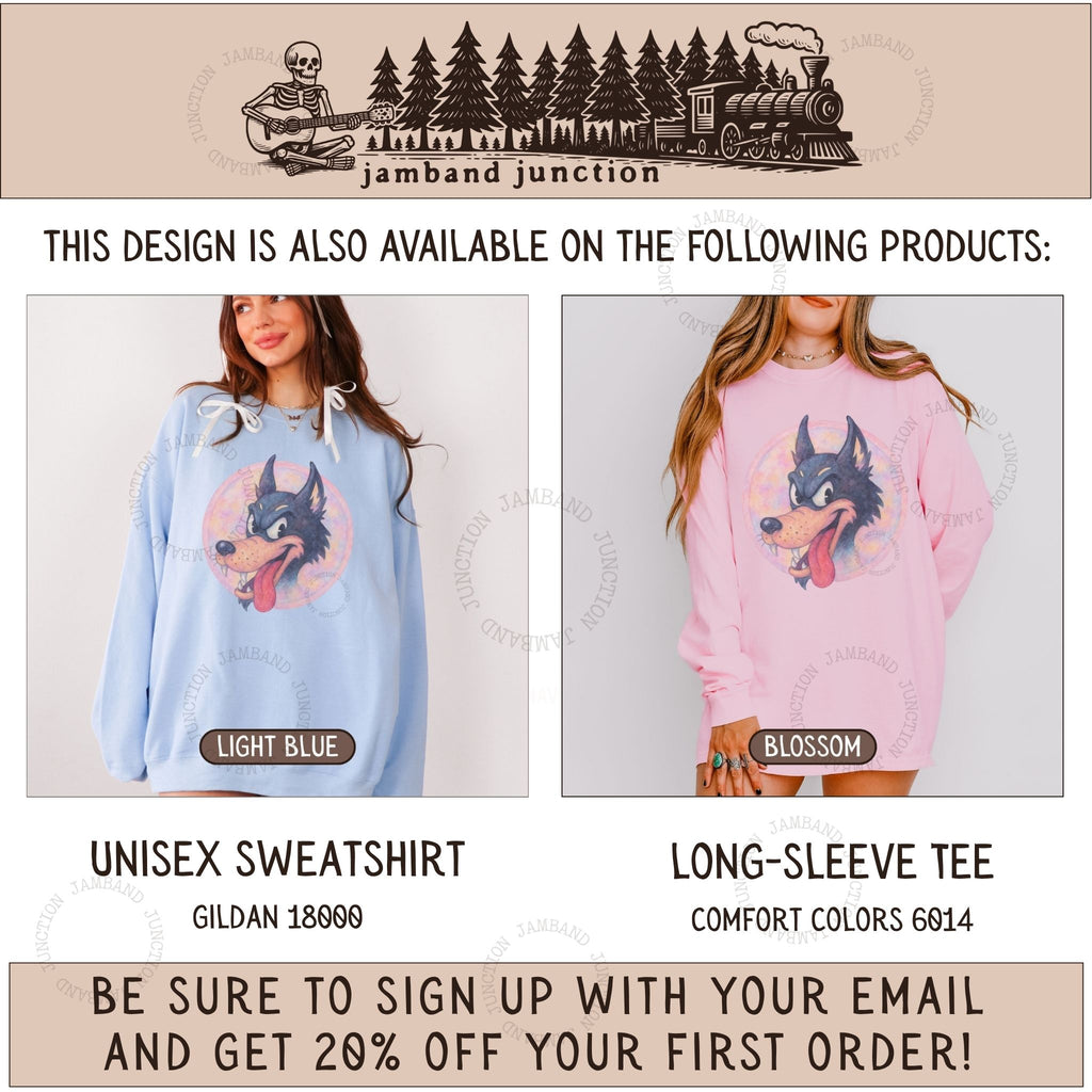 Dire Wolf design also available on long sleeve and sweatshirt