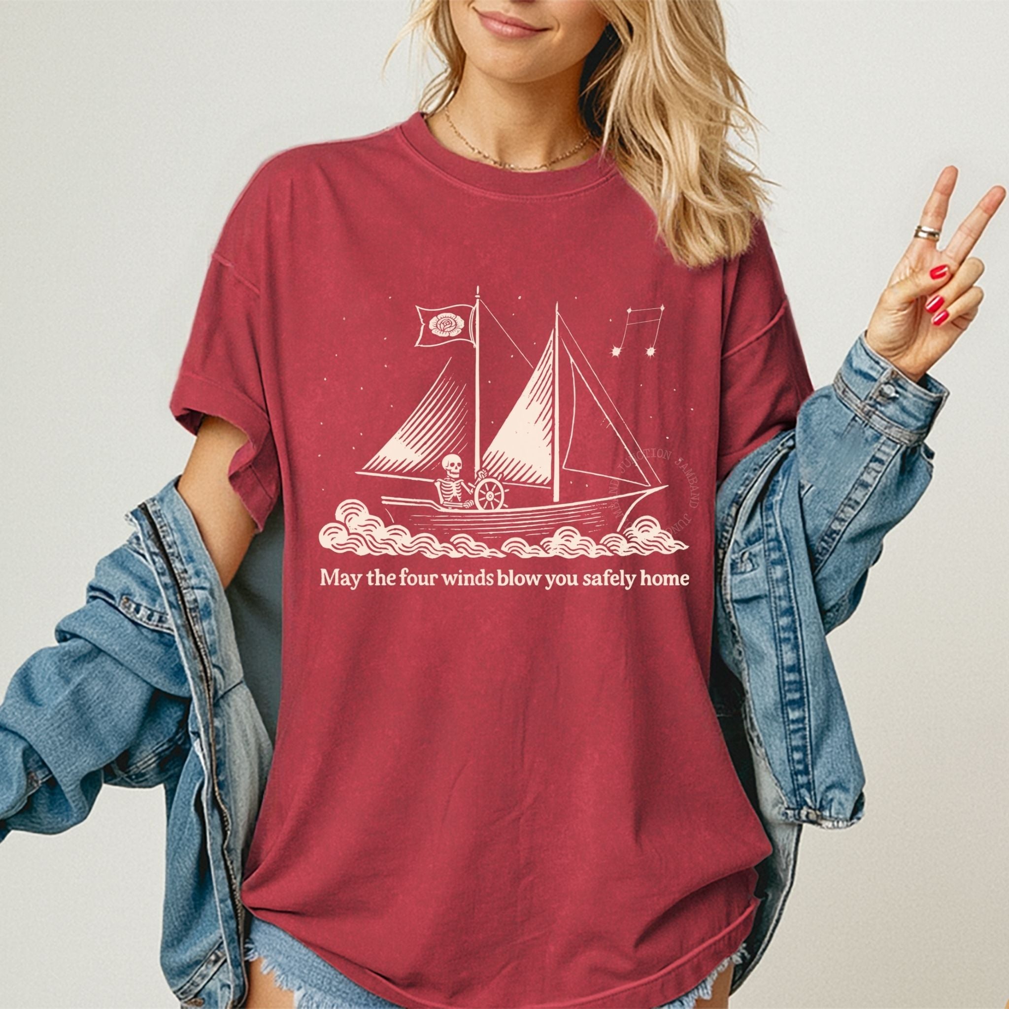 Original Franklin's Tower design shirt with Deadhead aesthetic