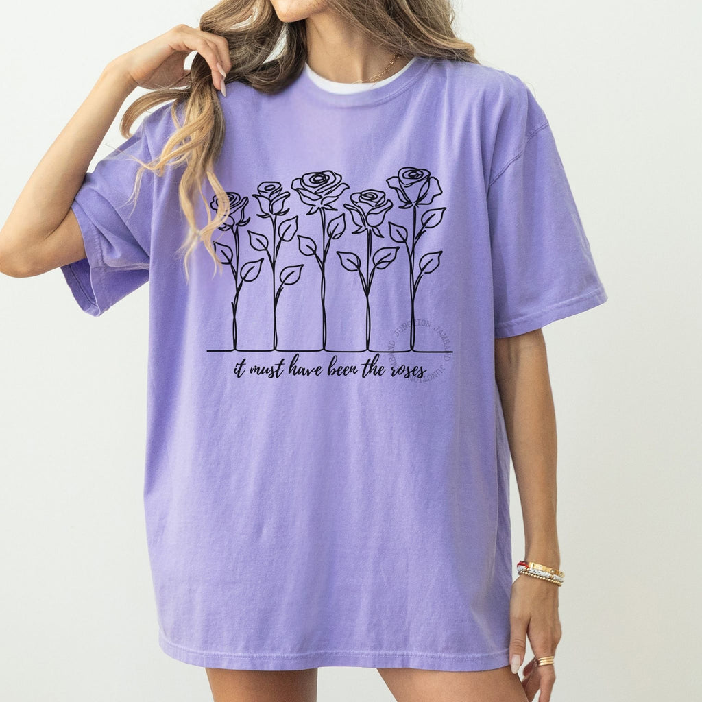 Original Roses design shirt with Deadhead aesthetic