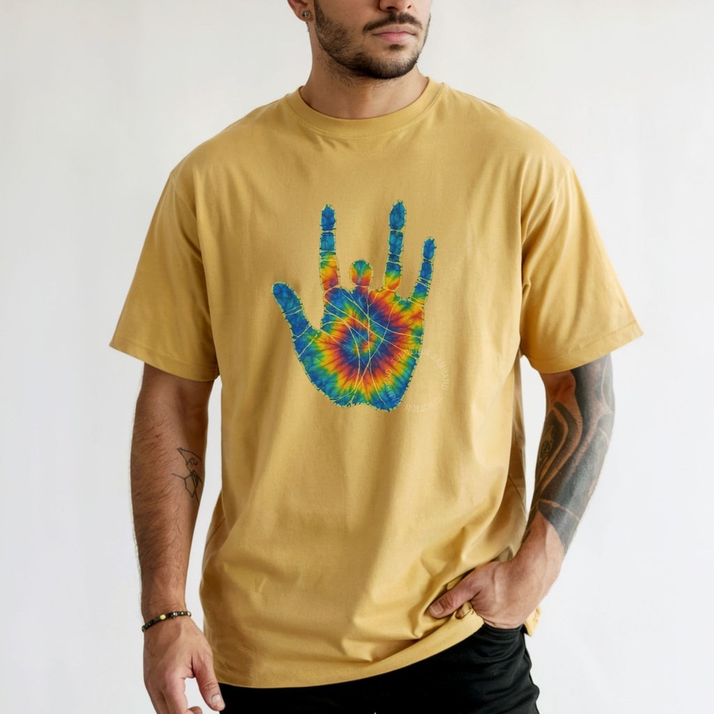 Jerry Garcia Handprint design shirt with classic lot vibe