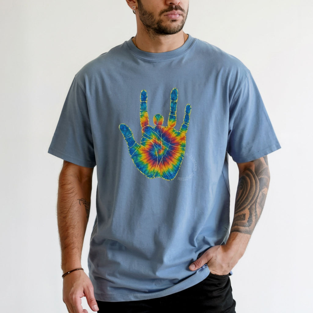 Original Jerry Garcia Hand design shirt with Deadhead aesthetic