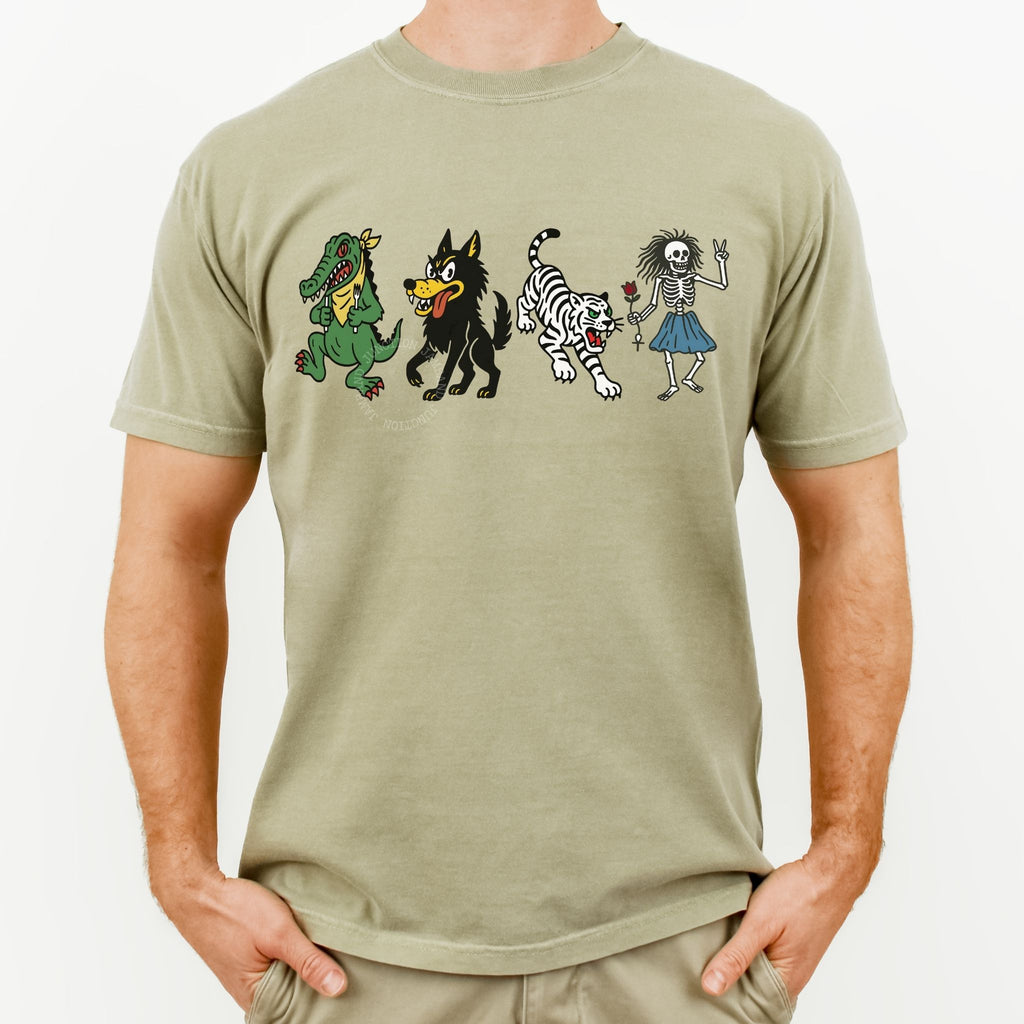 Original Jerry Garcia guitar design shirt with Deadhead aesthetic