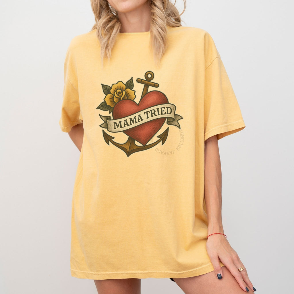 Mama Tried roots music design shirt with classic Americana style