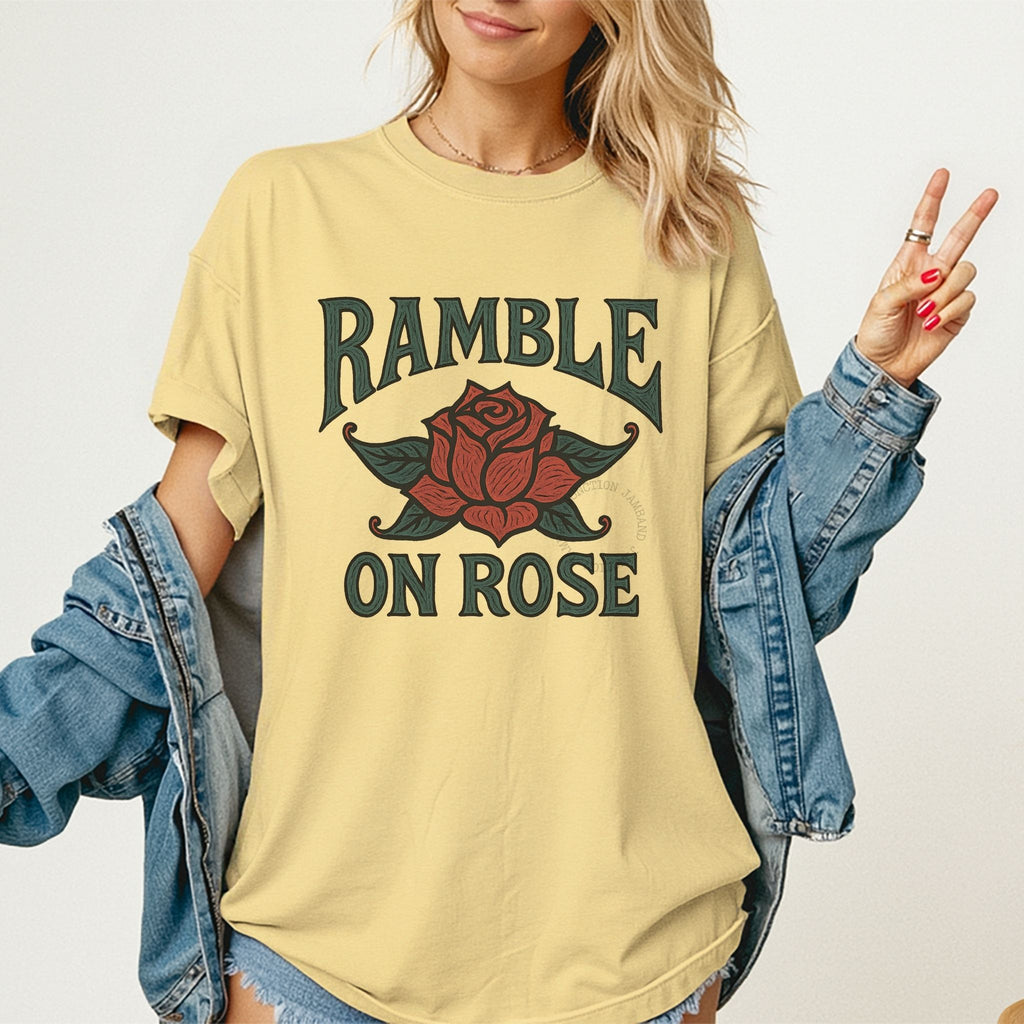 Comfort Colors 1717 unisex Ramble on Rose graphic t-shirt