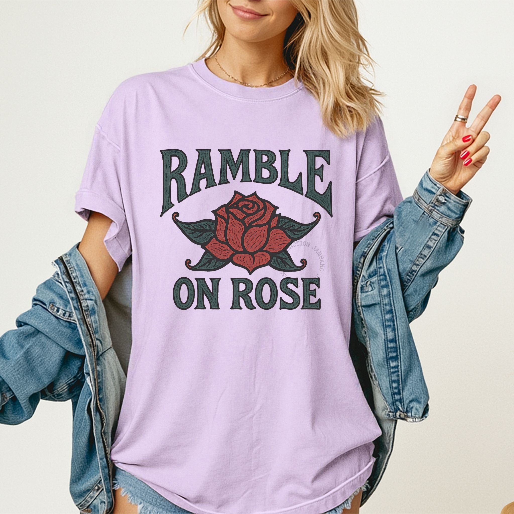 Vintage Shakedown lot Ramble on Rose shirt with road style artwork