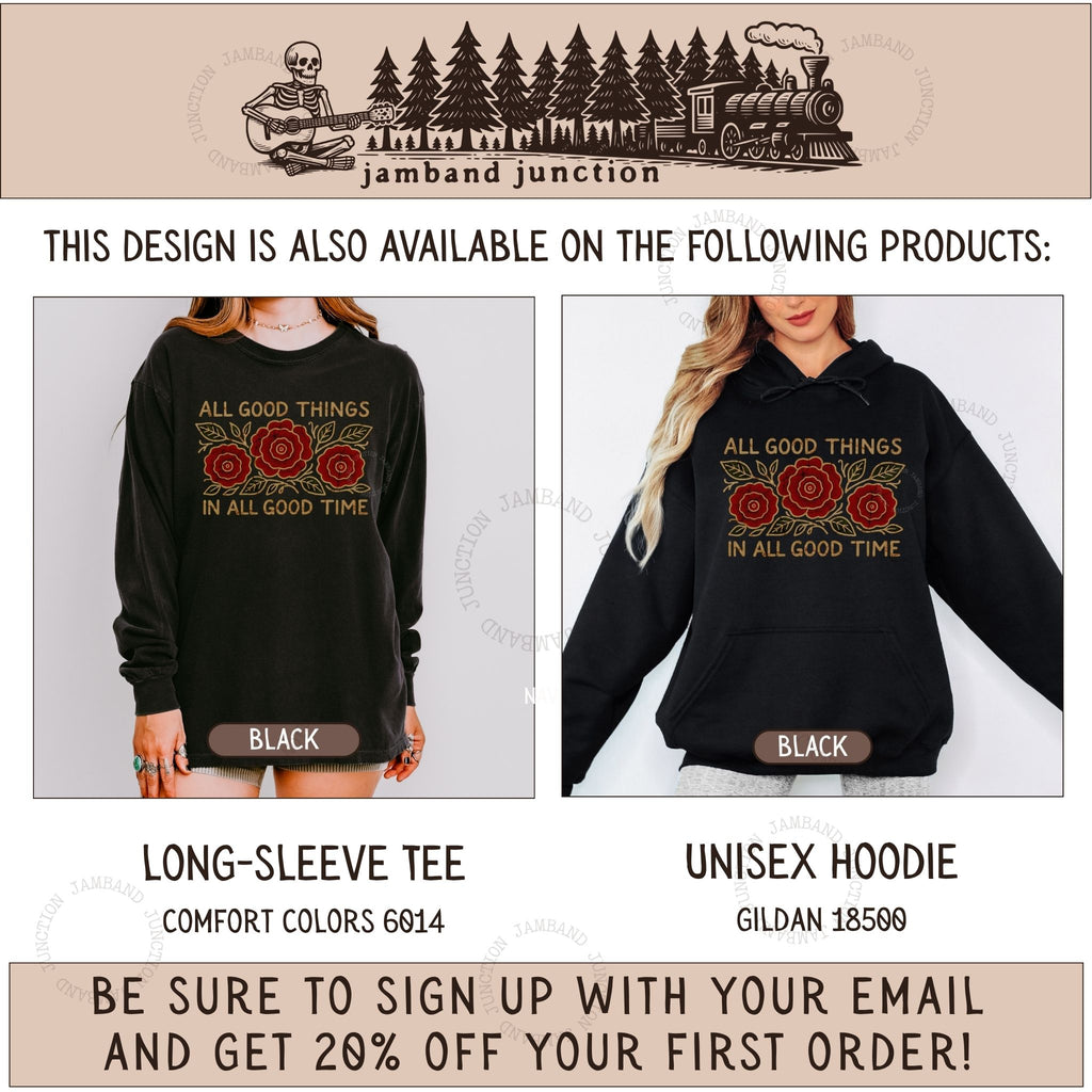 Run for the Roses design also available on long sleeve and sweatshirt