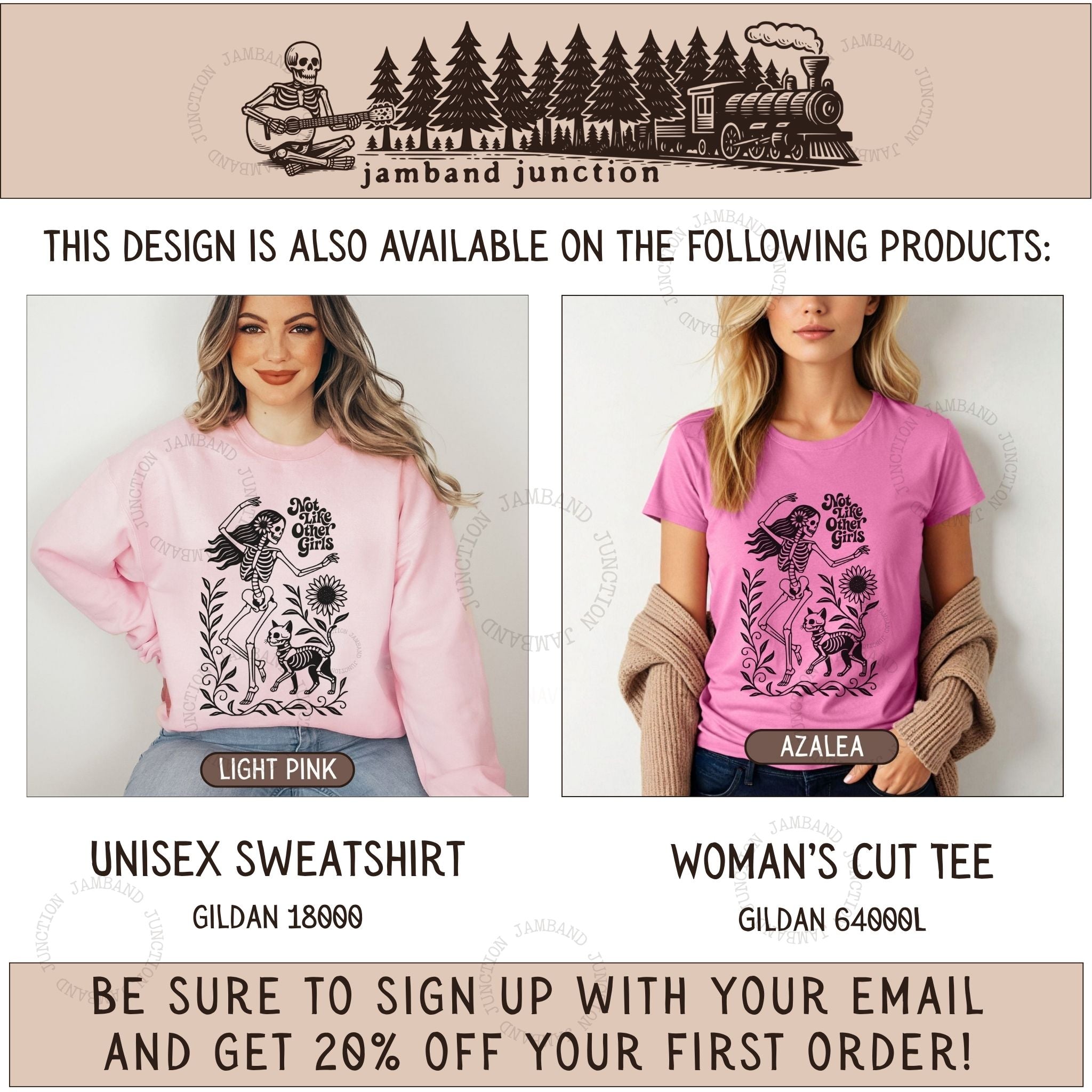 Not Like Other Girls design also available on long sleeve and sweatshirt