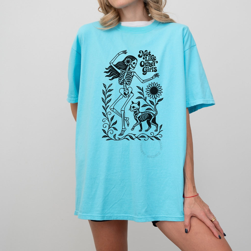 Original Scarlet Begonias design shirt with Deadhead aesthetic