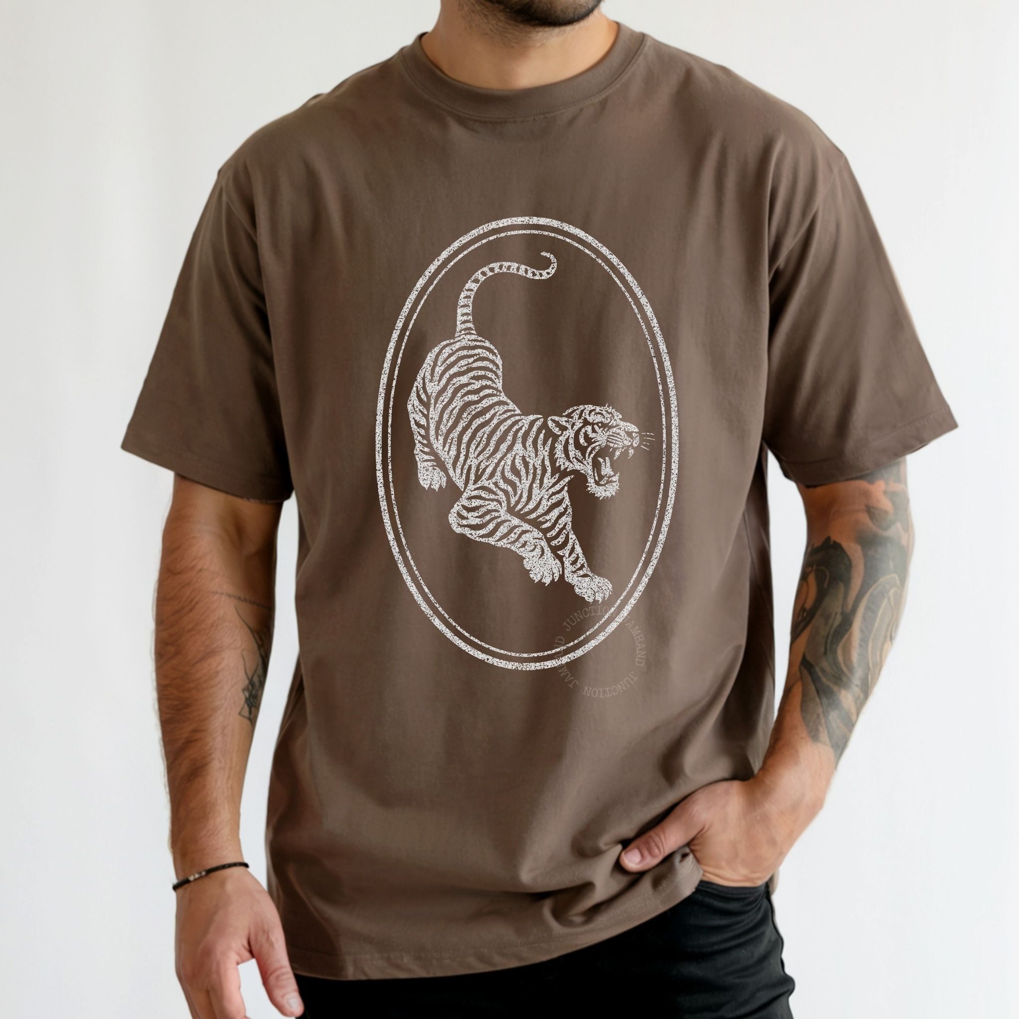 Tiger Guitar design shirt with Deadhead aesthetic