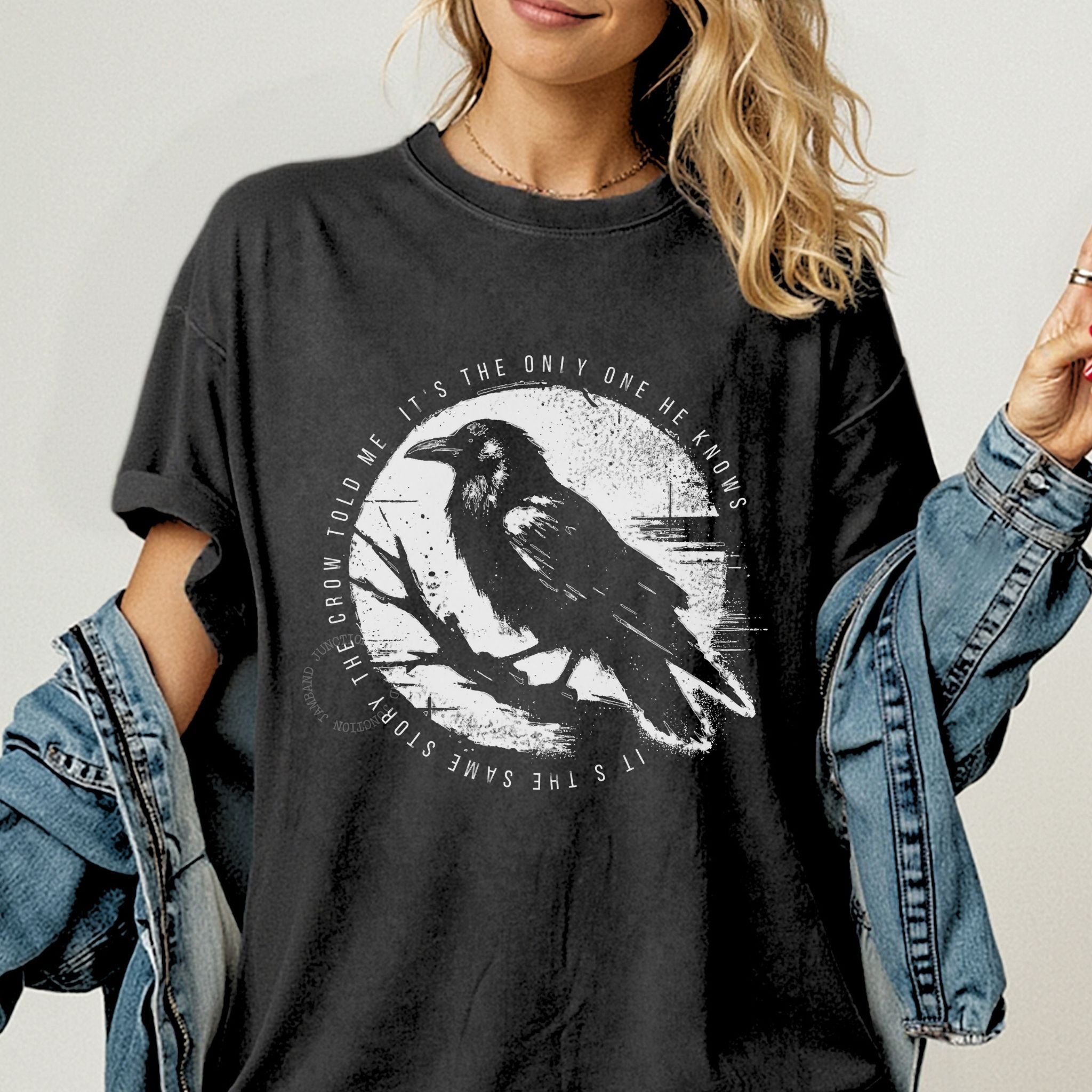 Crow Told Me lyric design Uncle John’s Band shirt with retro artwork
