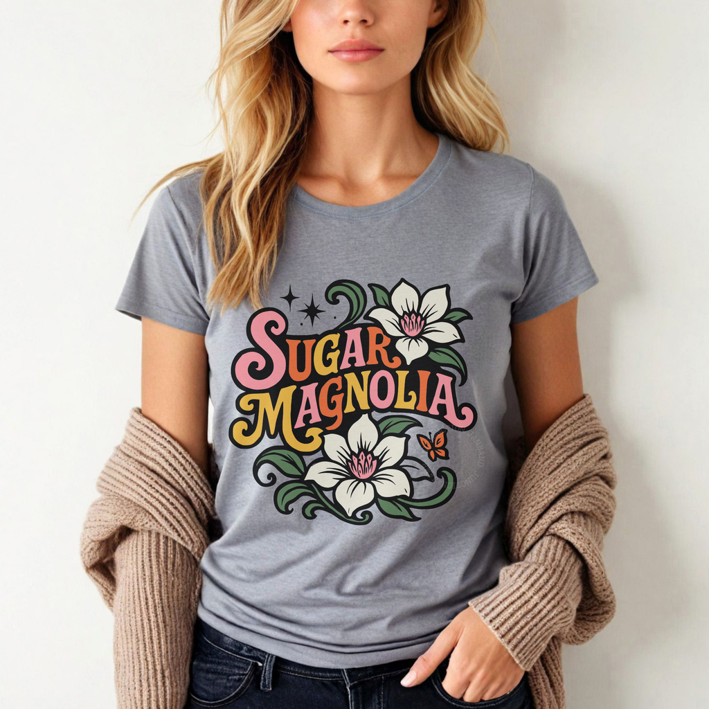Original floral illustration inspired by the Grateful Dead’s Sugar Magnolia and Shakedown culture.