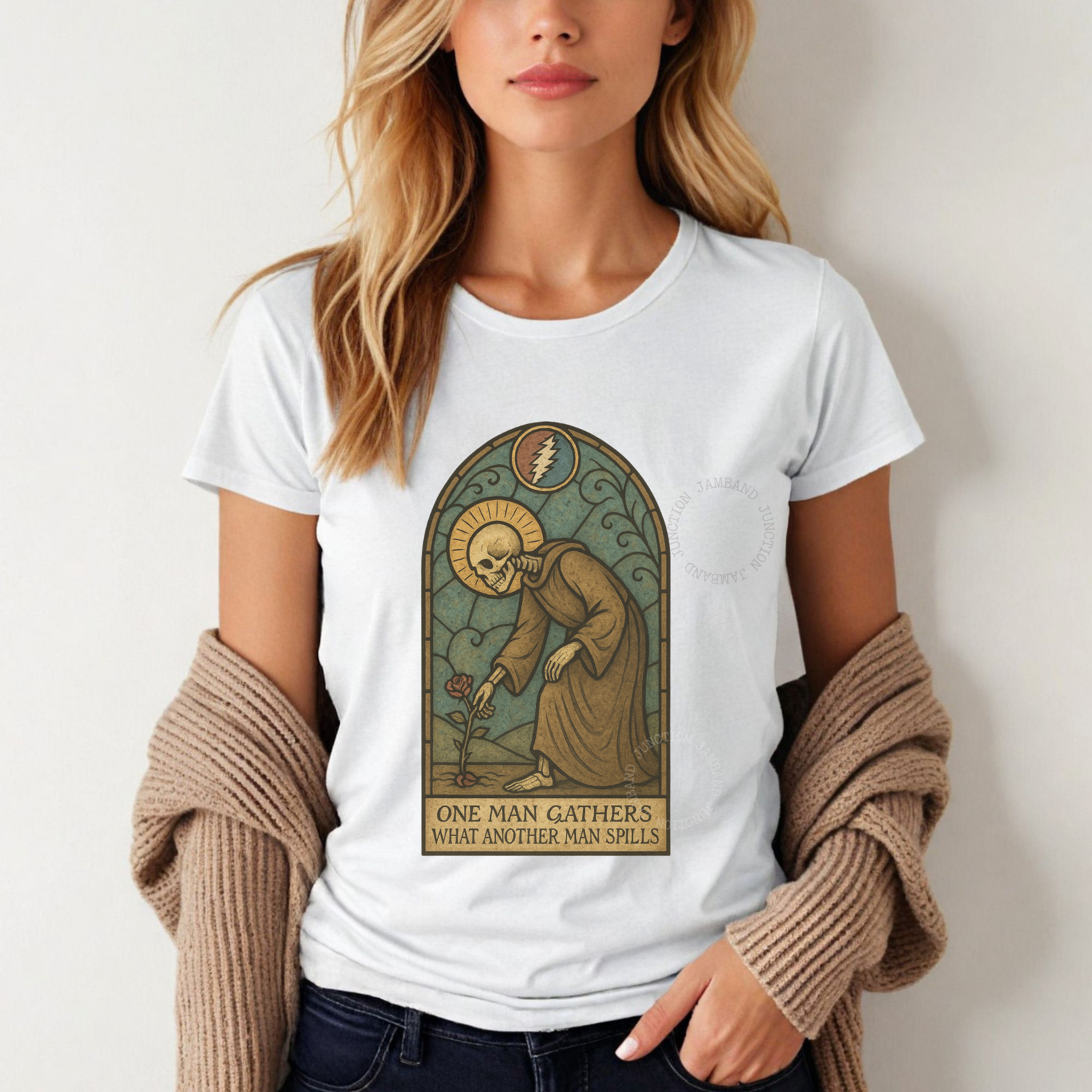 St. Stephen women’s shirt designed for Deadhead mamas who rise, spin, and keep the groove alive.