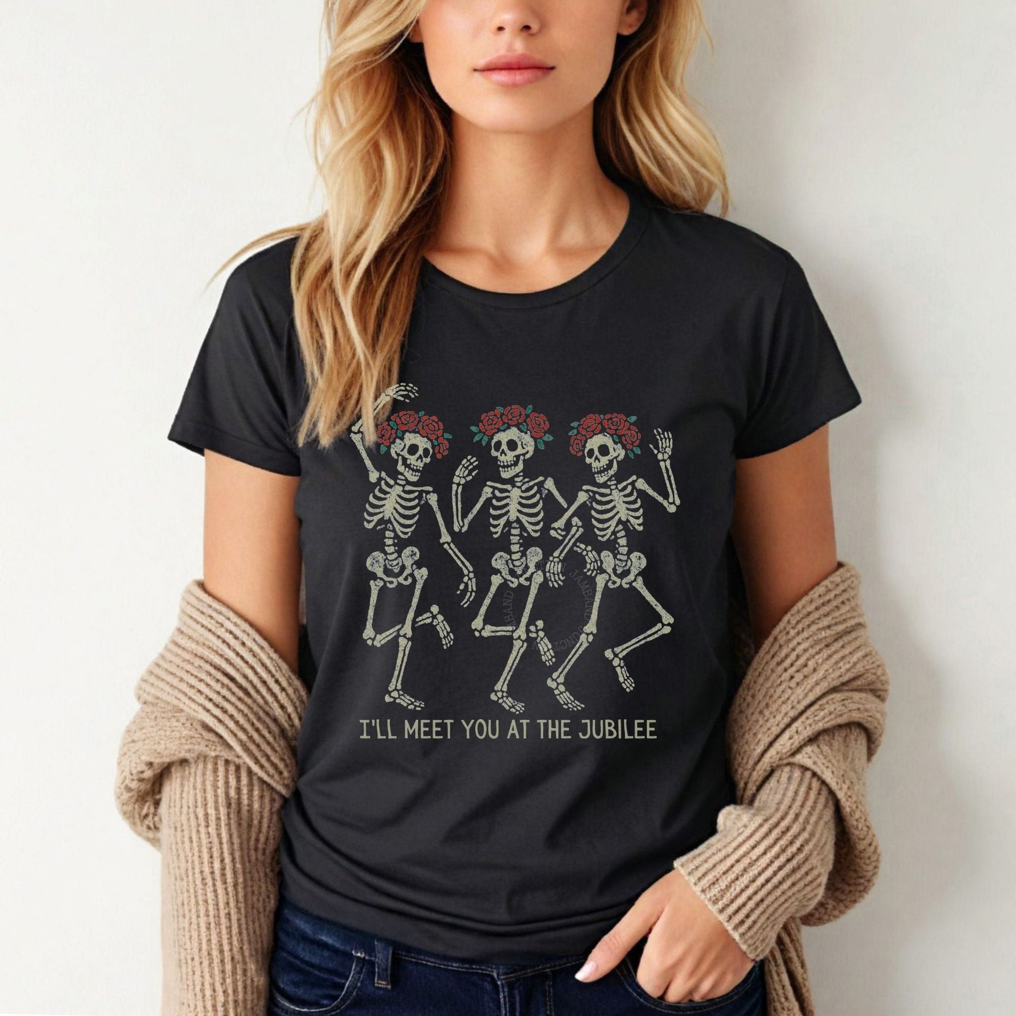 Grateful Dead Sugaree women’s t-shirt featuring jubilee lyric-inspired artwork.