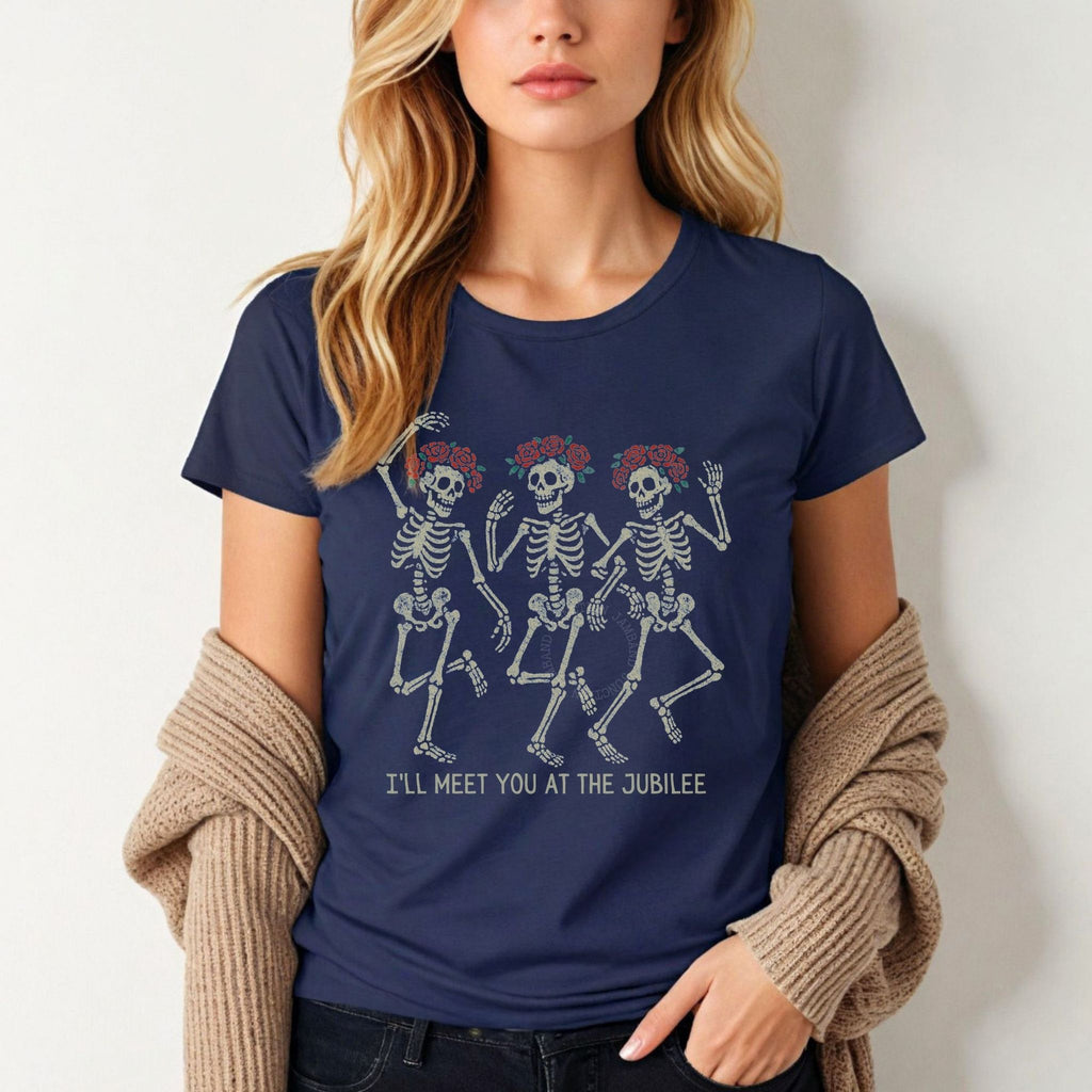 Grateful Dead women’s cut tee with soft Sugaree design capturing the warmth of the Shakedown lot.