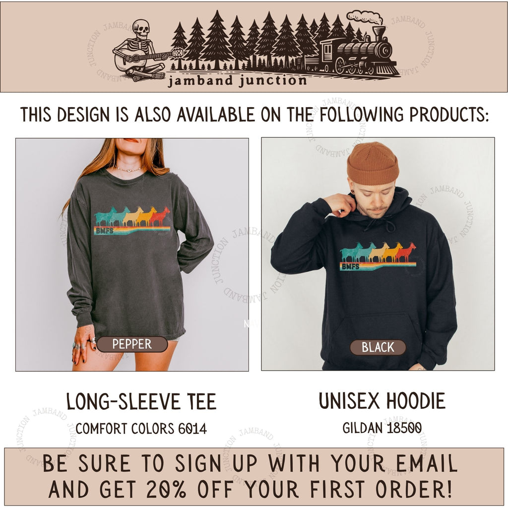 Billy Strings Retro Goats design is also available on these quality products from Jamband Junction.