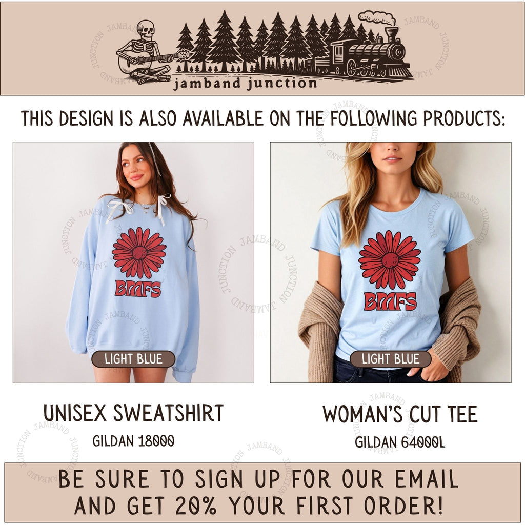 Billy Strings Red Daisy design is also available on these quality products from Jamband Junction.