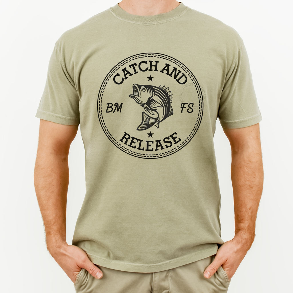 Catch and Release design printed on a Comfort Colors 1717 t-shirt for festival fans and BMFS followers.