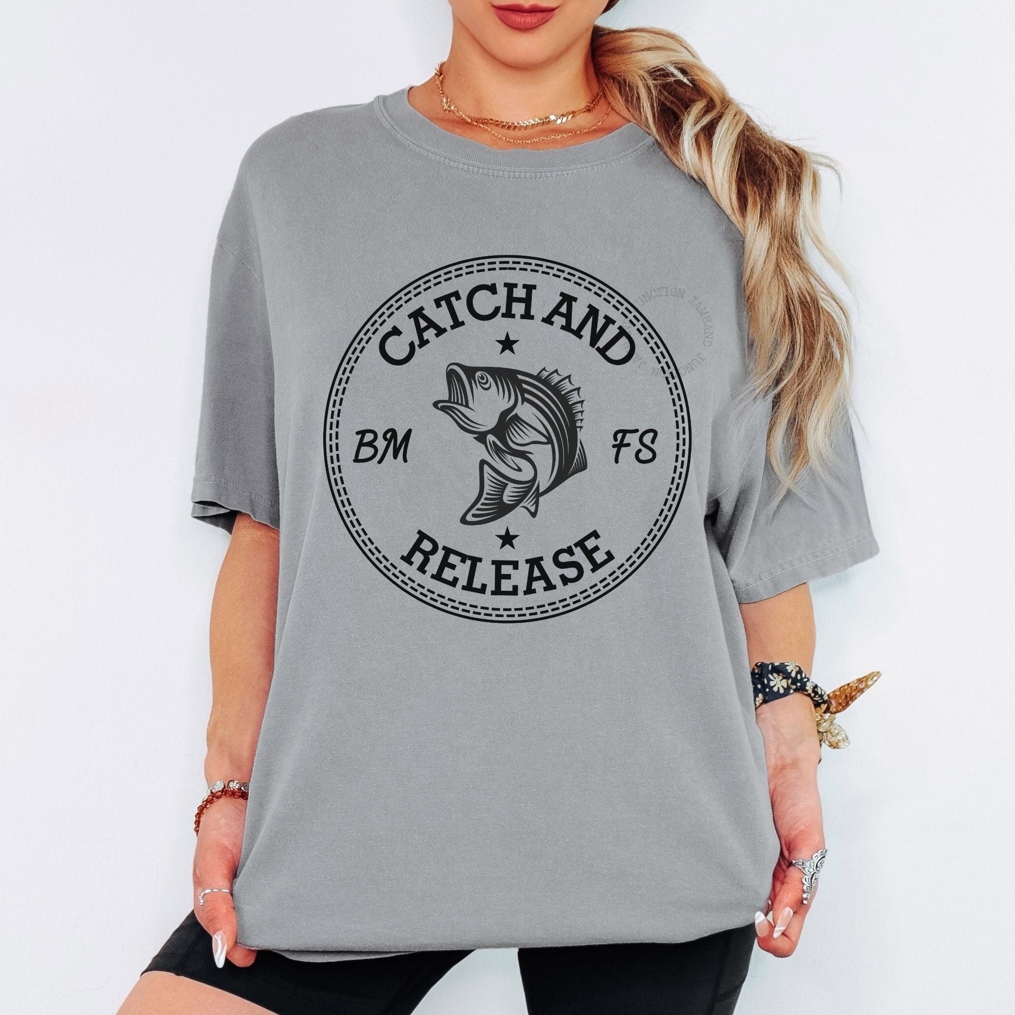 Catch and Release artwork t-shirt made for BMFS fans who live for the jam and the road ahead.