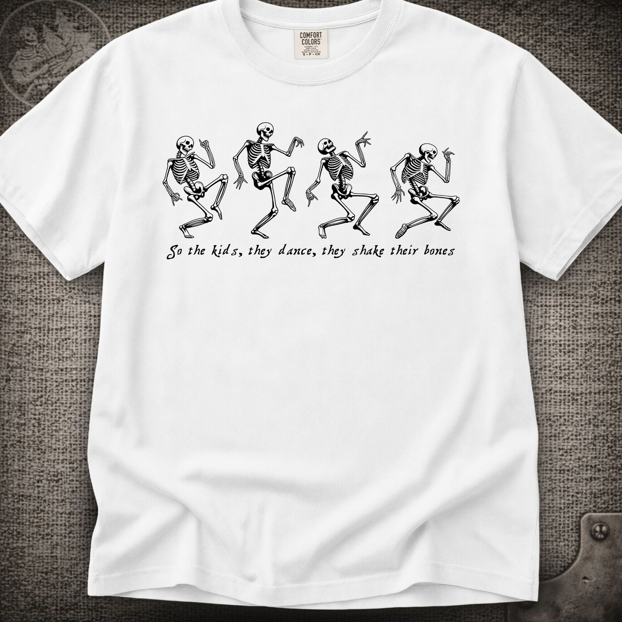 Throwing Stones | Grateful Dead Dancing Skeletons Shakedown Lot Style T-Shirt