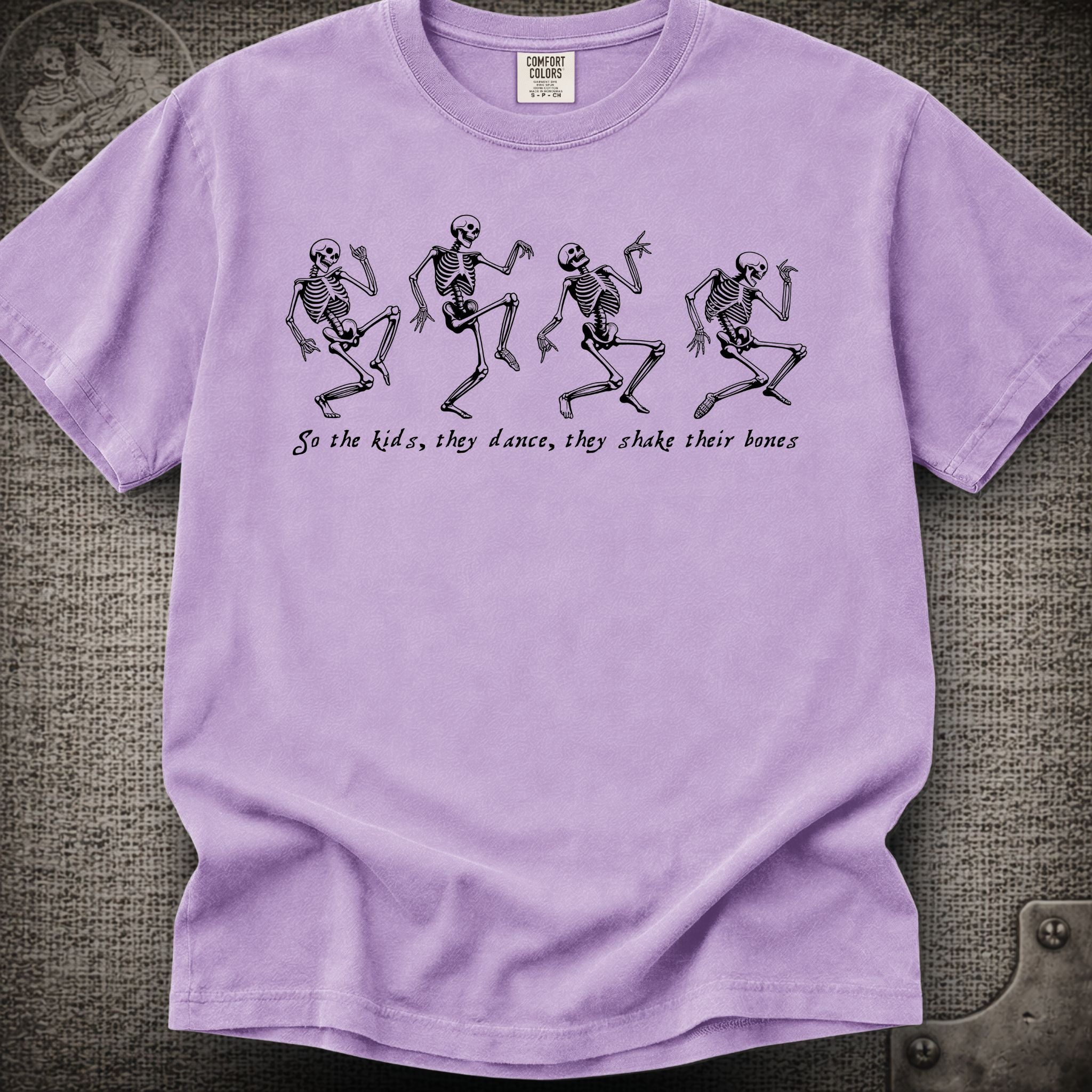 Throwing Stones | Grateful Dead Dancing Skeletons Shakedown Lot Style T-Shirt