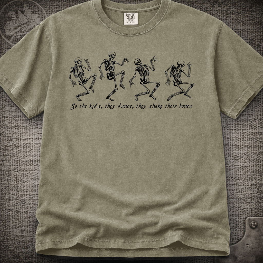 Throwing Stones | Grateful Dead Dancing Skeletons Shakedown Lot Style T-Shirt