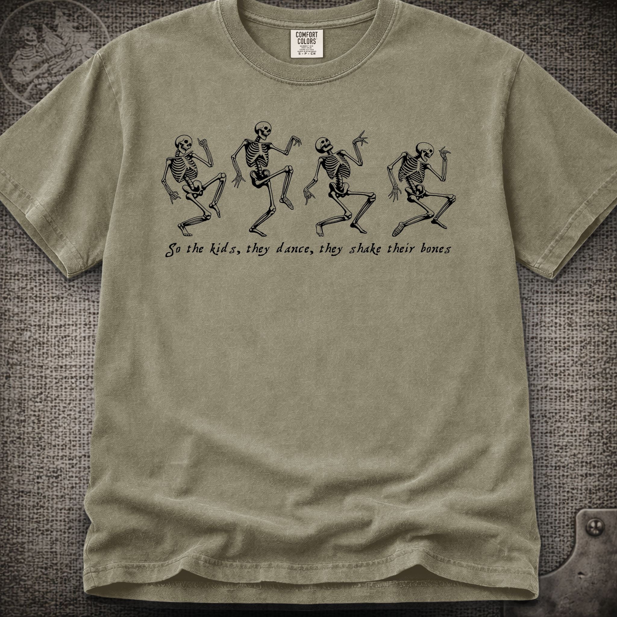 Throwing Stones | Grateful Dead Dancing Skeletons Shakedown Lot Style T-Shirt