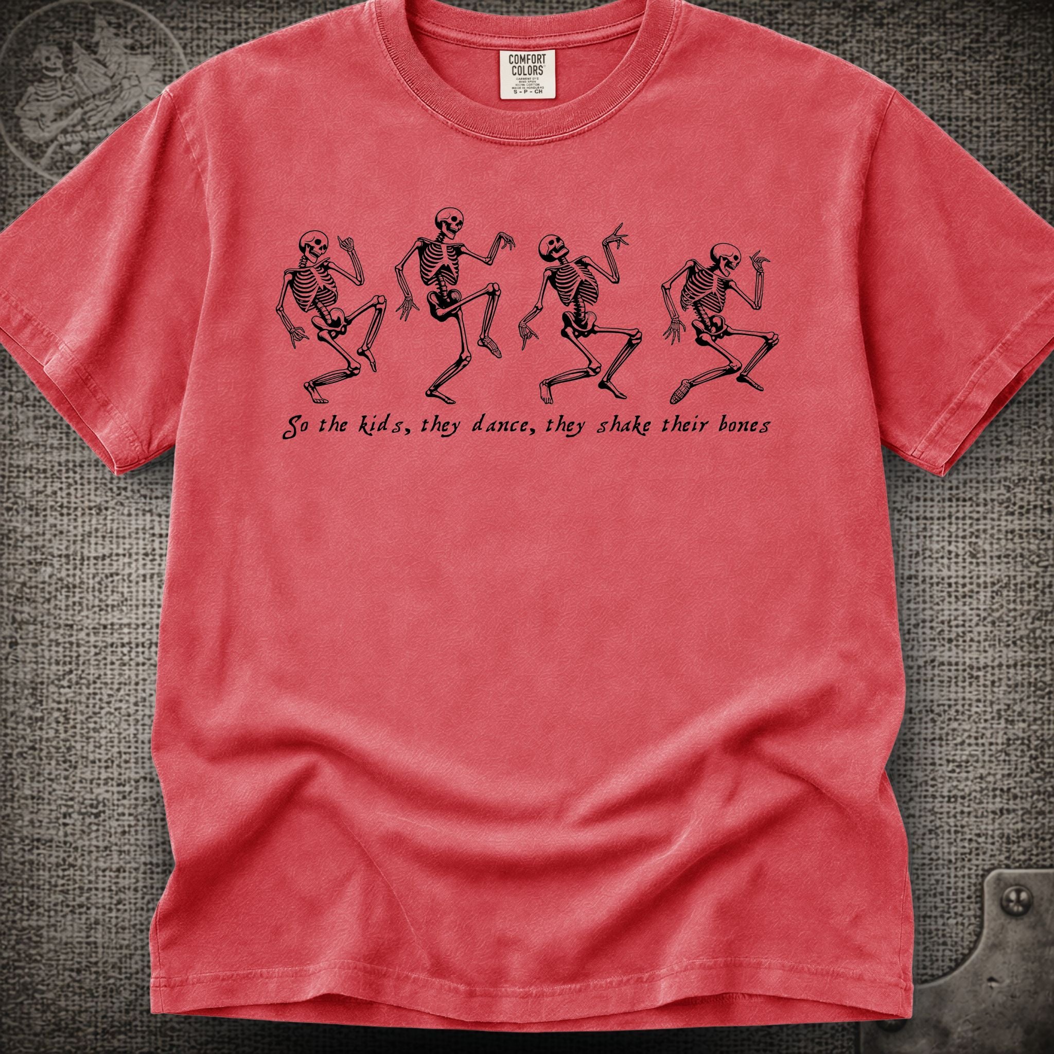 Throwing Stones | Grateful Dead Dancing Skeletons Shakedown Lot Style T-Shirt