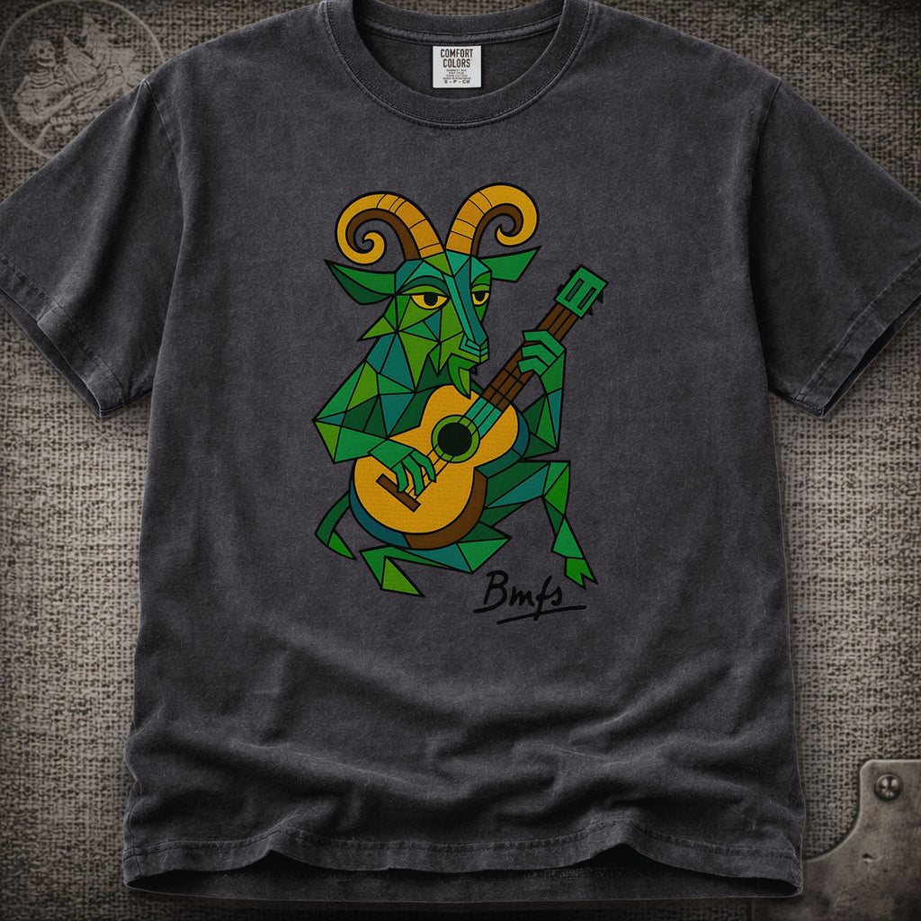 Cubist Goat with Guitar | Billy Strings Shakedown Lot Style T-Shirt