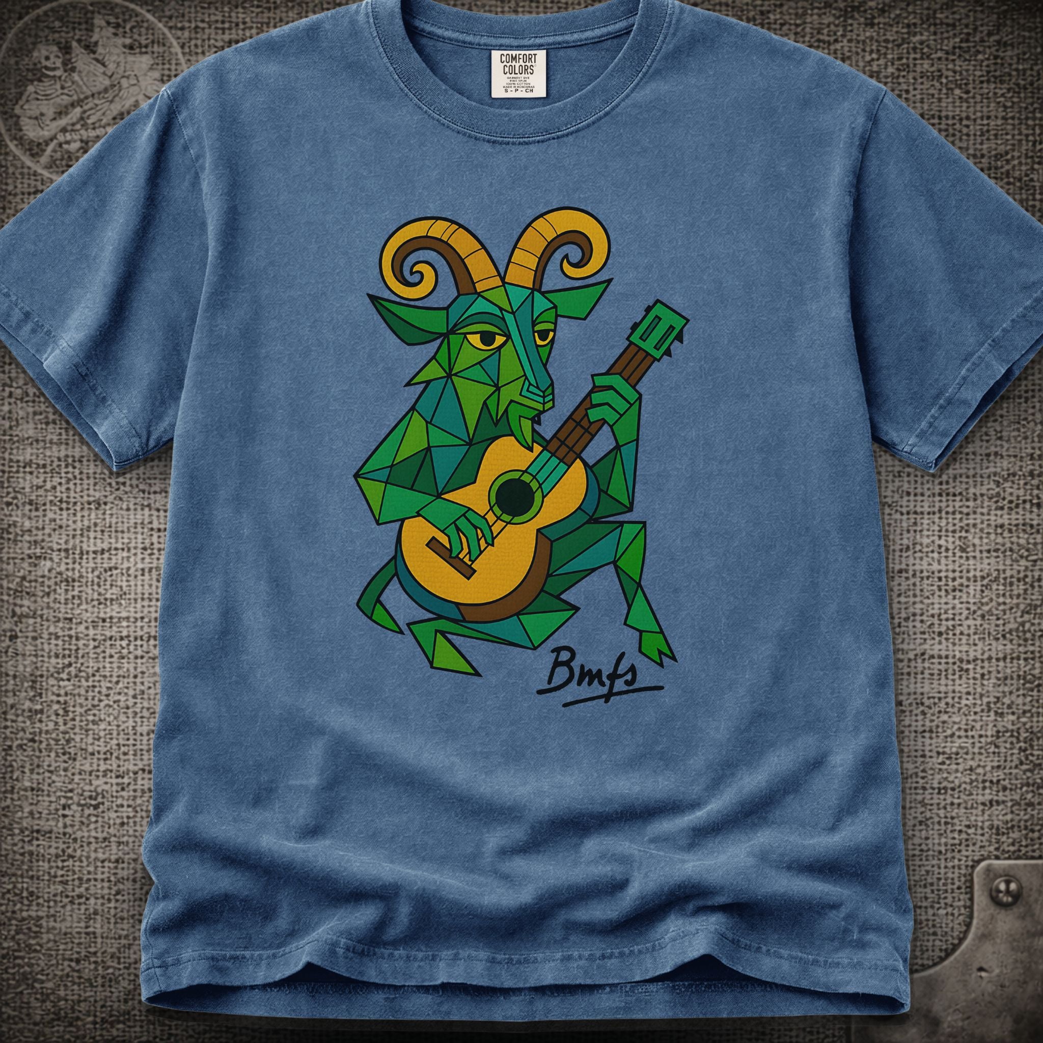 Cubist Goat with Guitar | Billy Strings Shakedown Lot Style T-Shirt