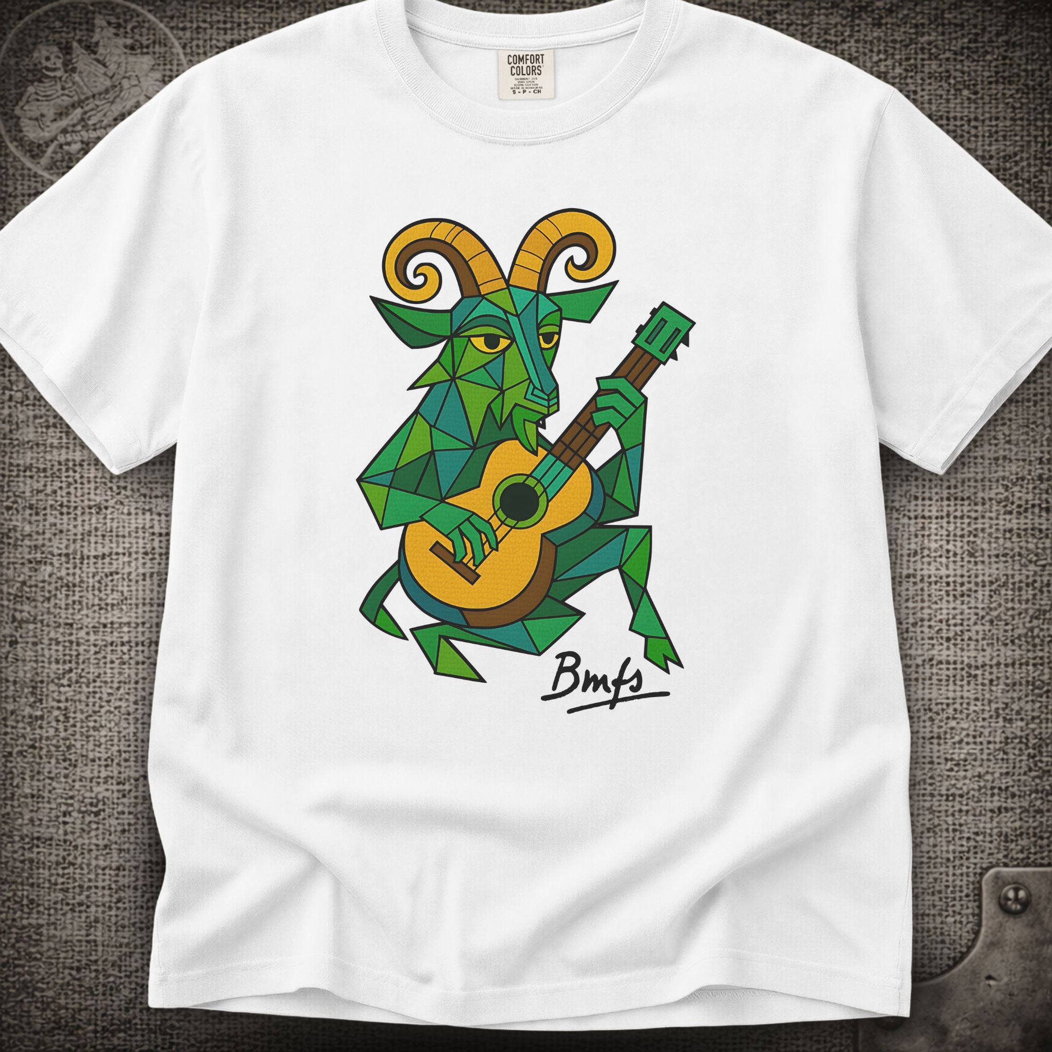 Cubist Goat with Guitar | Billy Strings Shakedown Lot Style T-Shirt