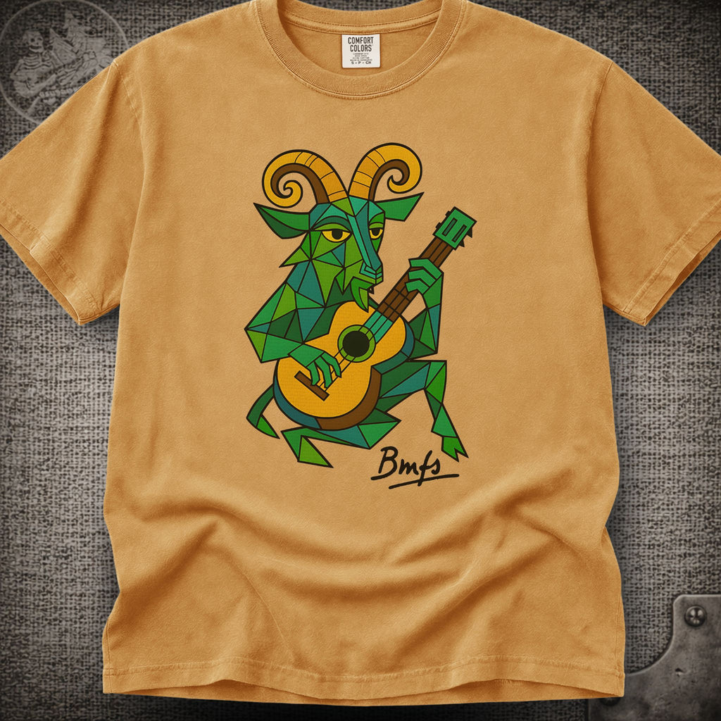 Cubist Goat with Guitar | Billy Strings Shakedown Lot Style T-Shirt