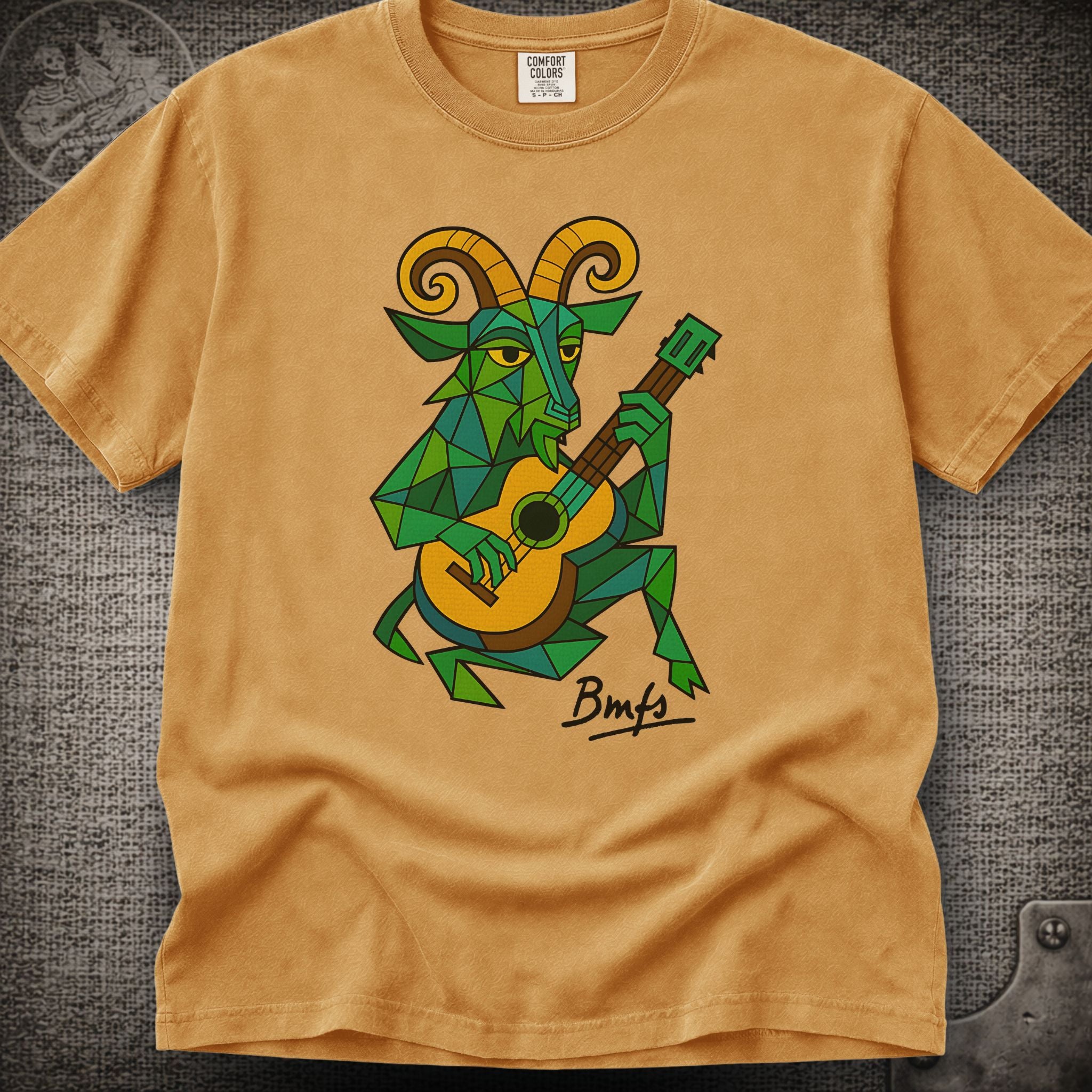 Cubist Goat with Guitar | Billy Strings Shakedown Lot Style T-Shirt