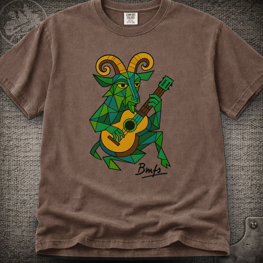 Cubist Goat with Guitar | Billy Strings Shakedown Lot Style T-Shirt