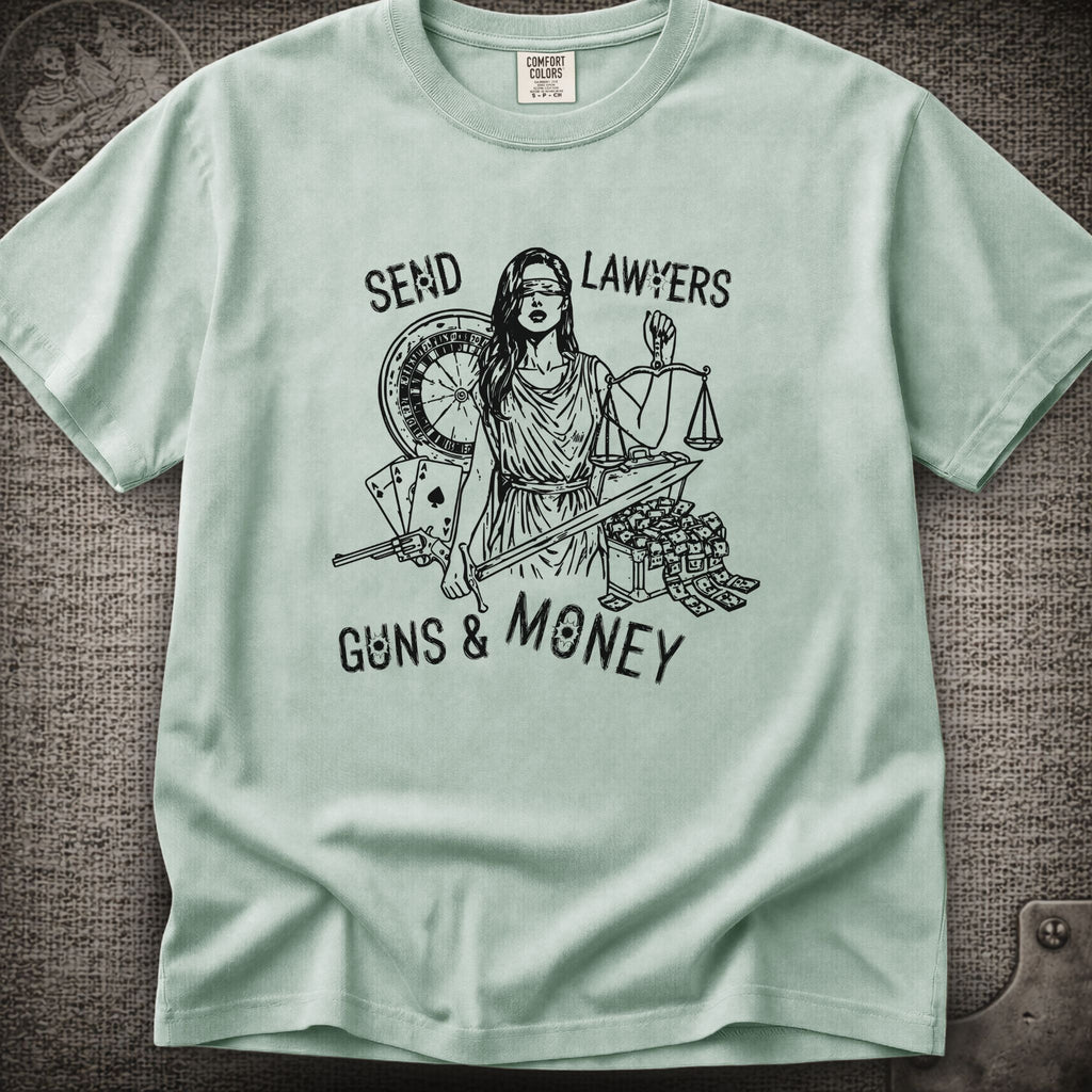 Lawyers Guns and Money | Warren Zevon | Widespread Panic Shakedown Lot T-Shirt