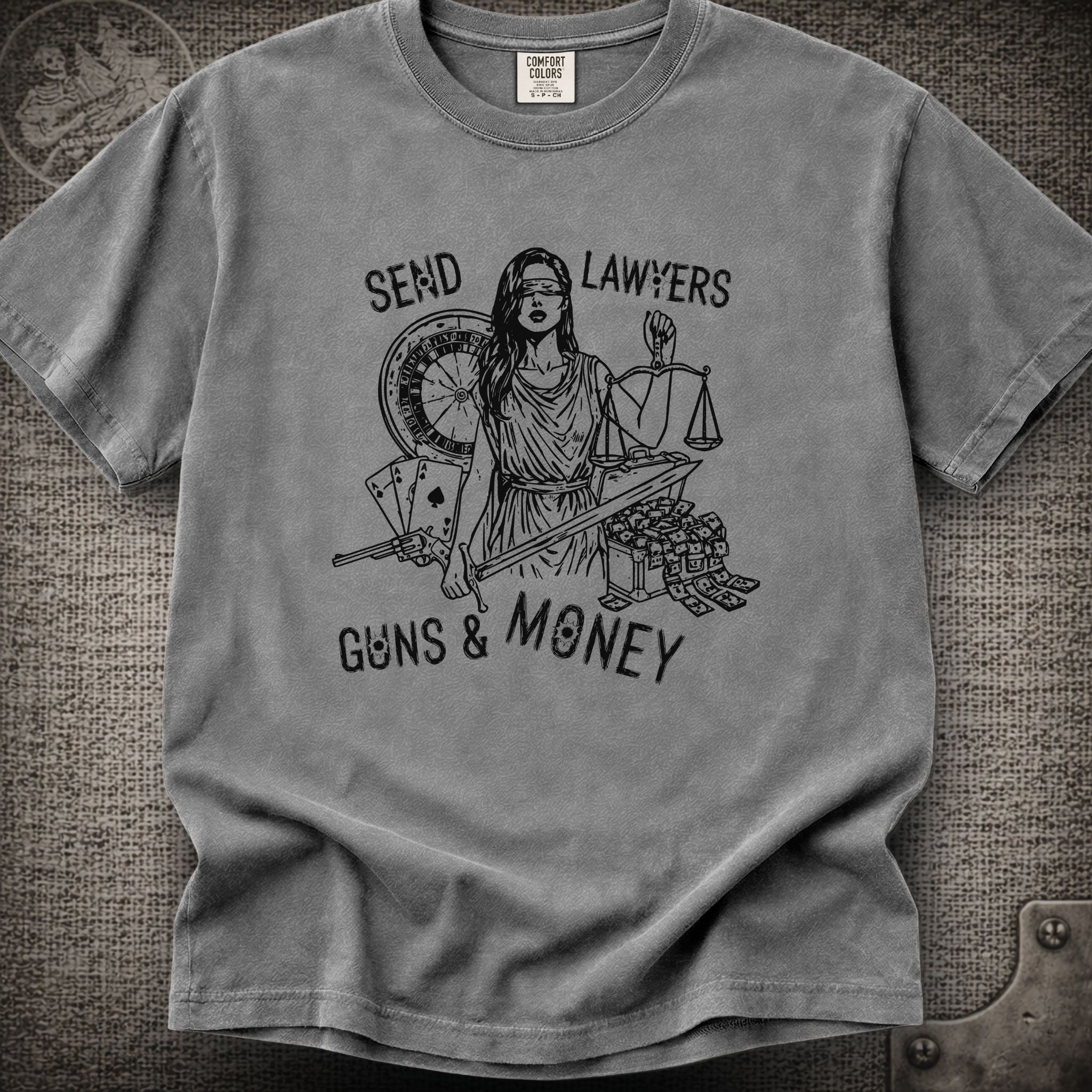 Lawyers Guns and Money | Warren Zevon | Widespread Panic Shakedown Lot T-Shirt