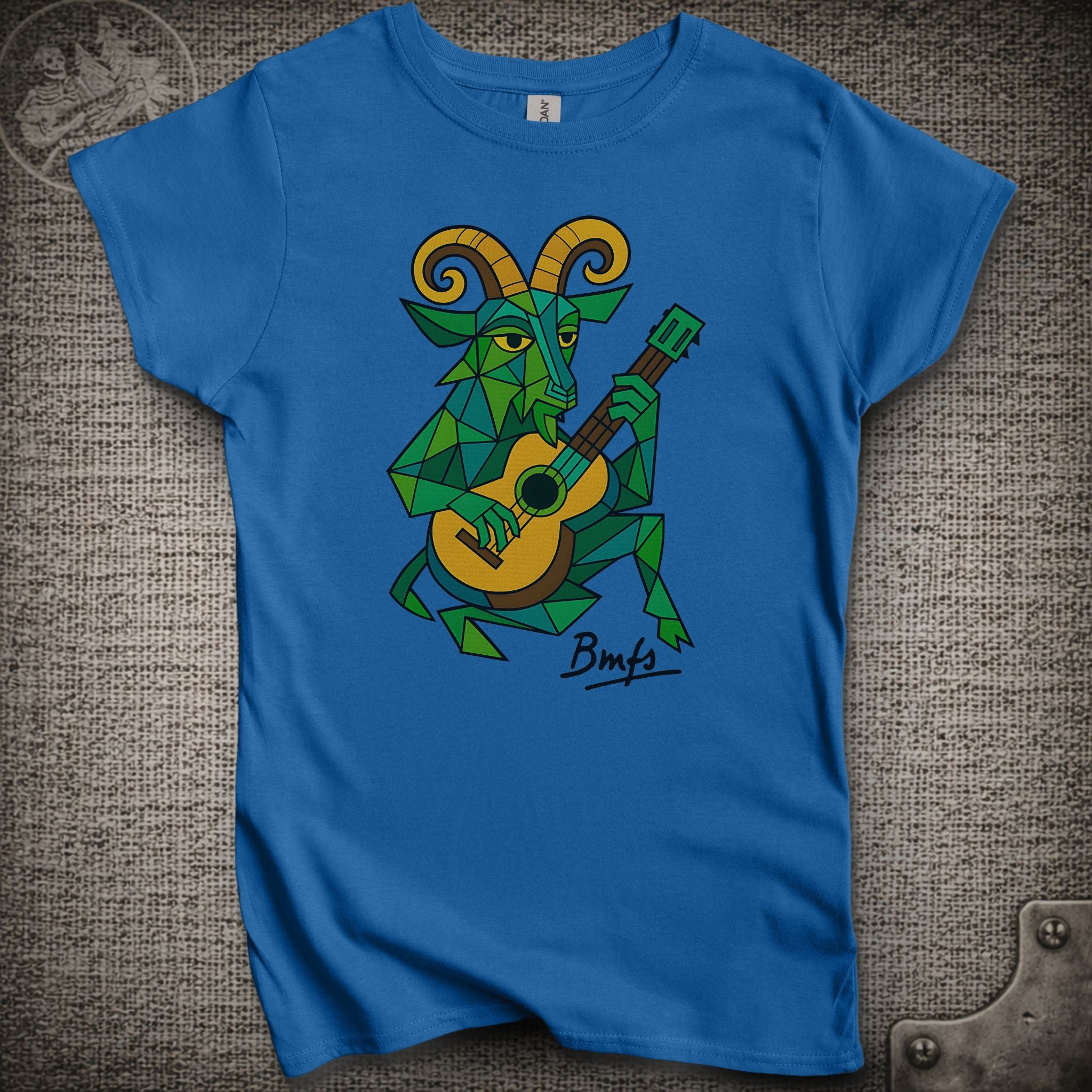 Cubist Goat with Guitar | Women's Cut Billy Strings Shakedown Lot T-Shirt