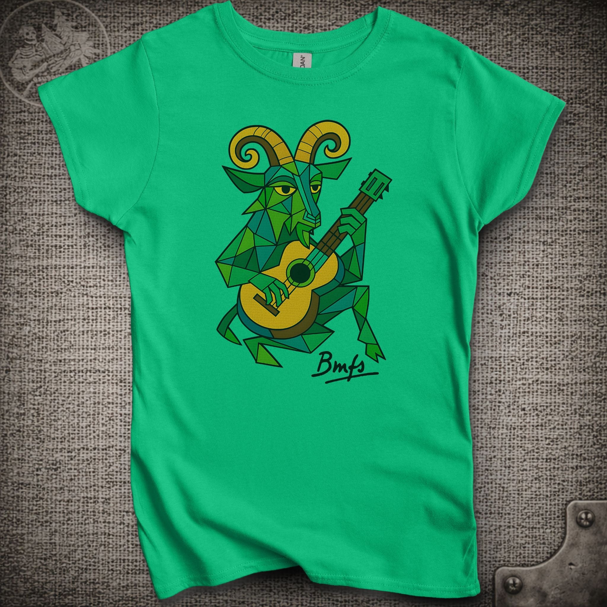 Cubist Goat with Guitar | Women's Cut Billy Strings Shakedown Lot T-Shirt