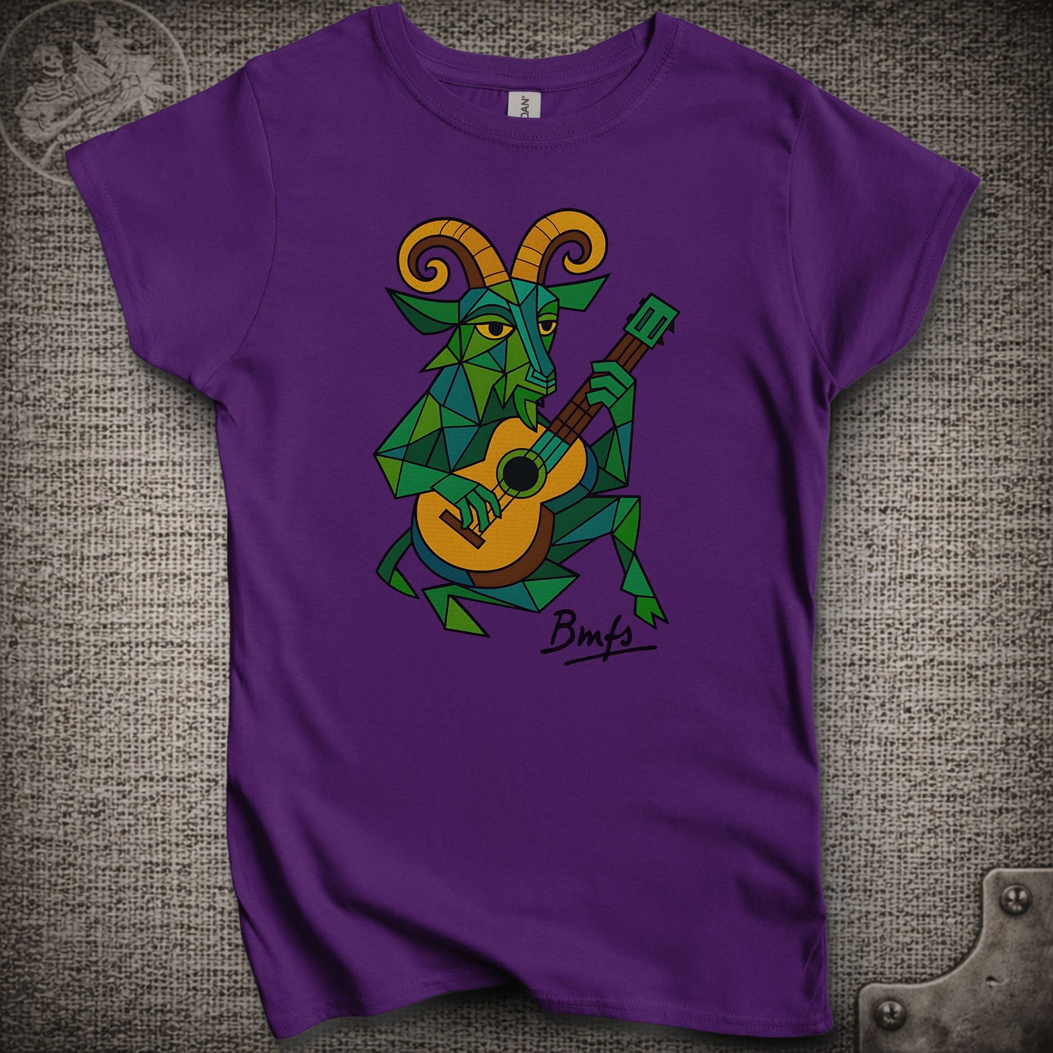Cubist Goat with Guitar | Women's Cut Billy Strings Shakedown Lot T-Shirt