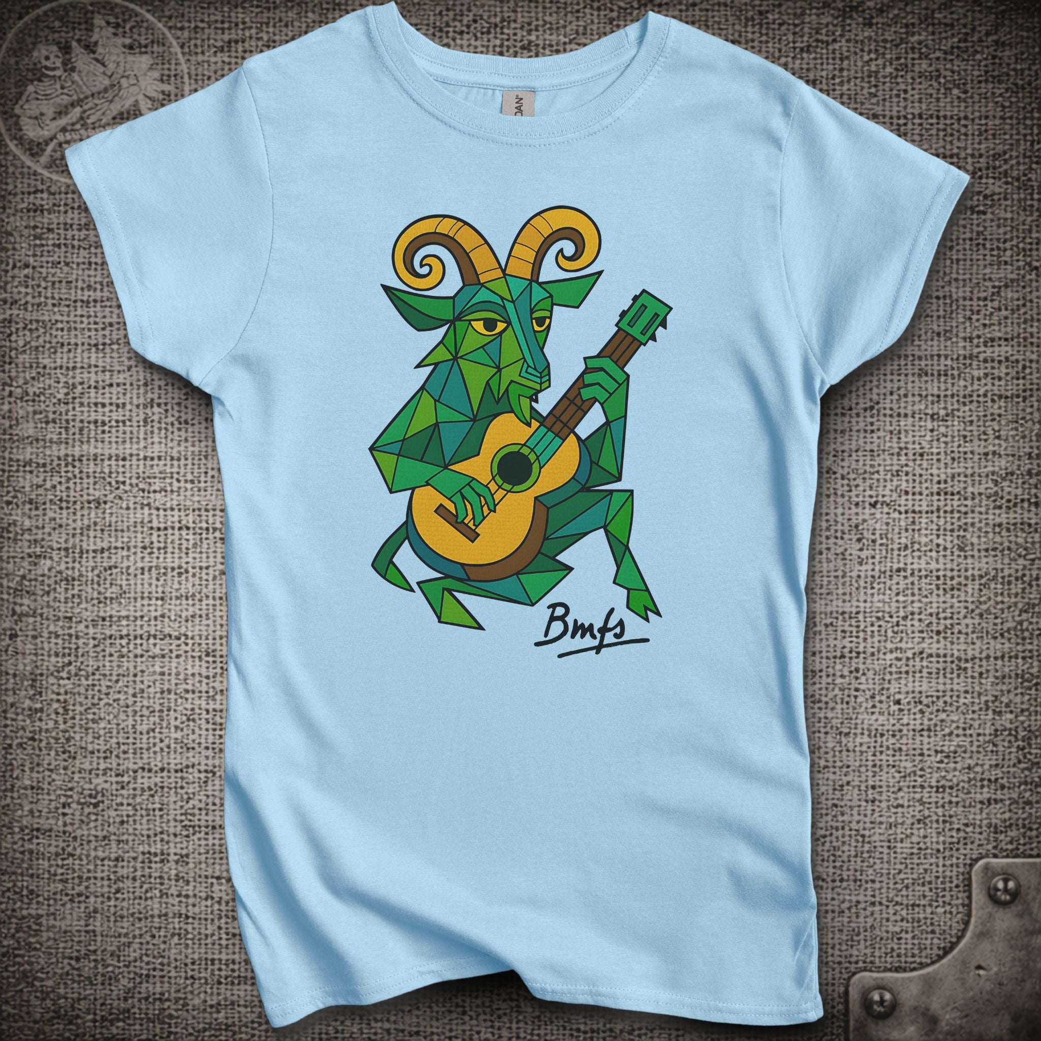 Cubist Goat with Guitar | Women's Cut Billy Strings Shakedown Lot T-Shirt