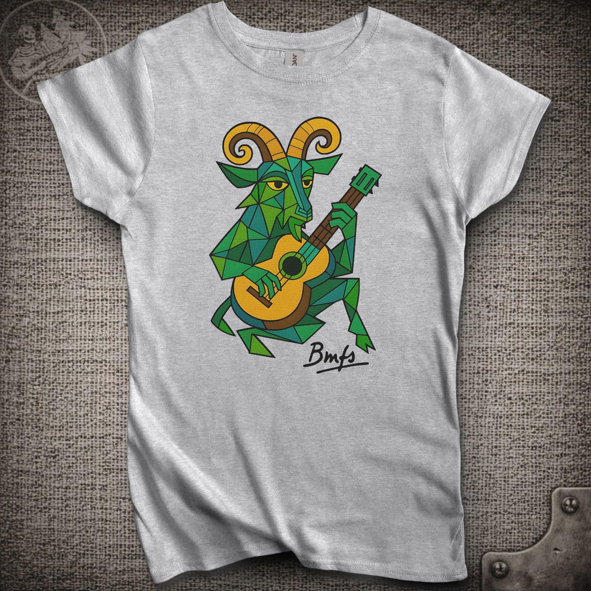 Cubist Goat with Guitar | Women's Cut Billy Strings Shakedown Lot T-Shirt